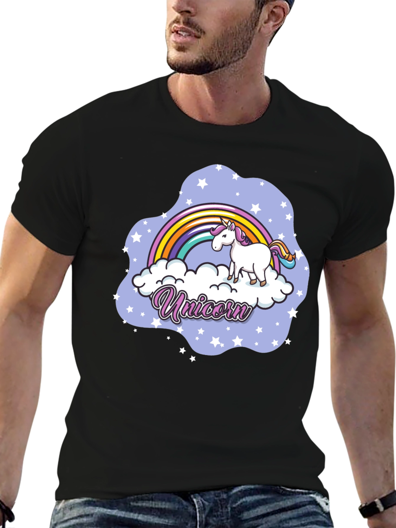 Unicorn Rainbow Cloud Graphic T-Shirt