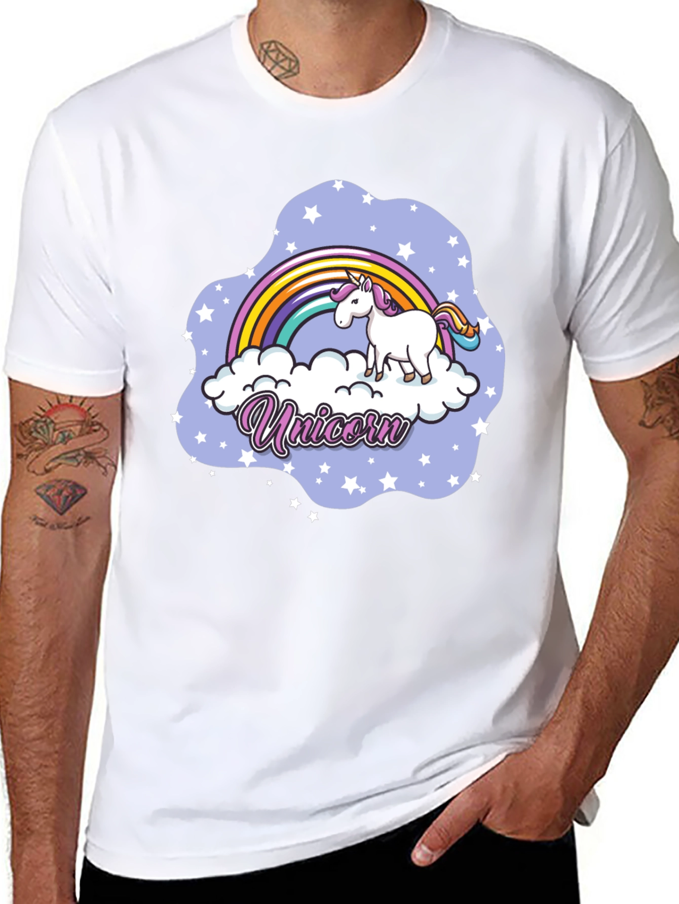 Unicorn Rainbow Cloud Graphic T-Shirt