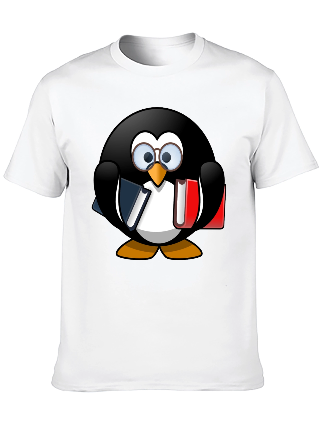 Penguin Reader Graphic Tee - Black Cotton T-Shirt