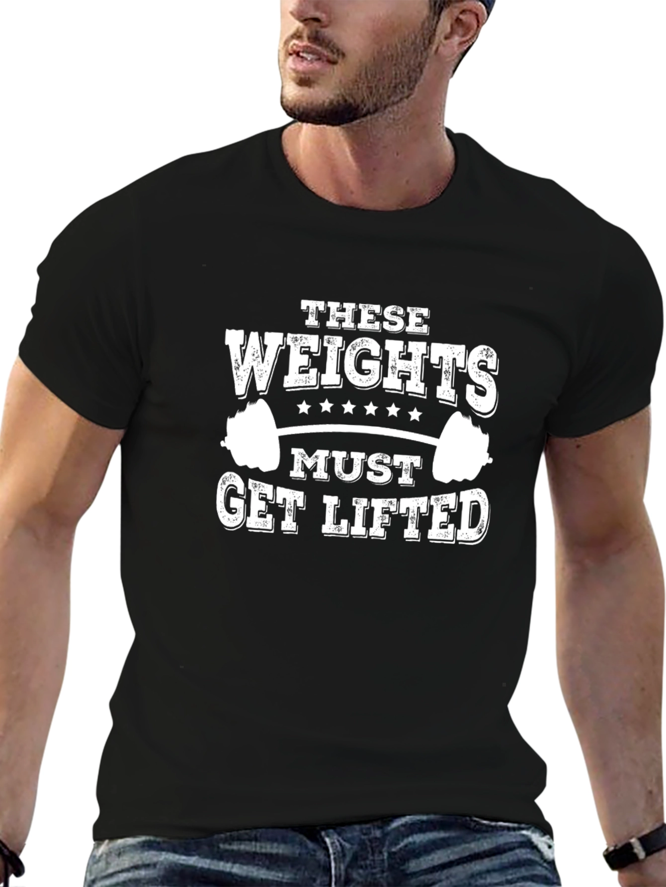 These Weights Must Get Lifted Black T-Shirt