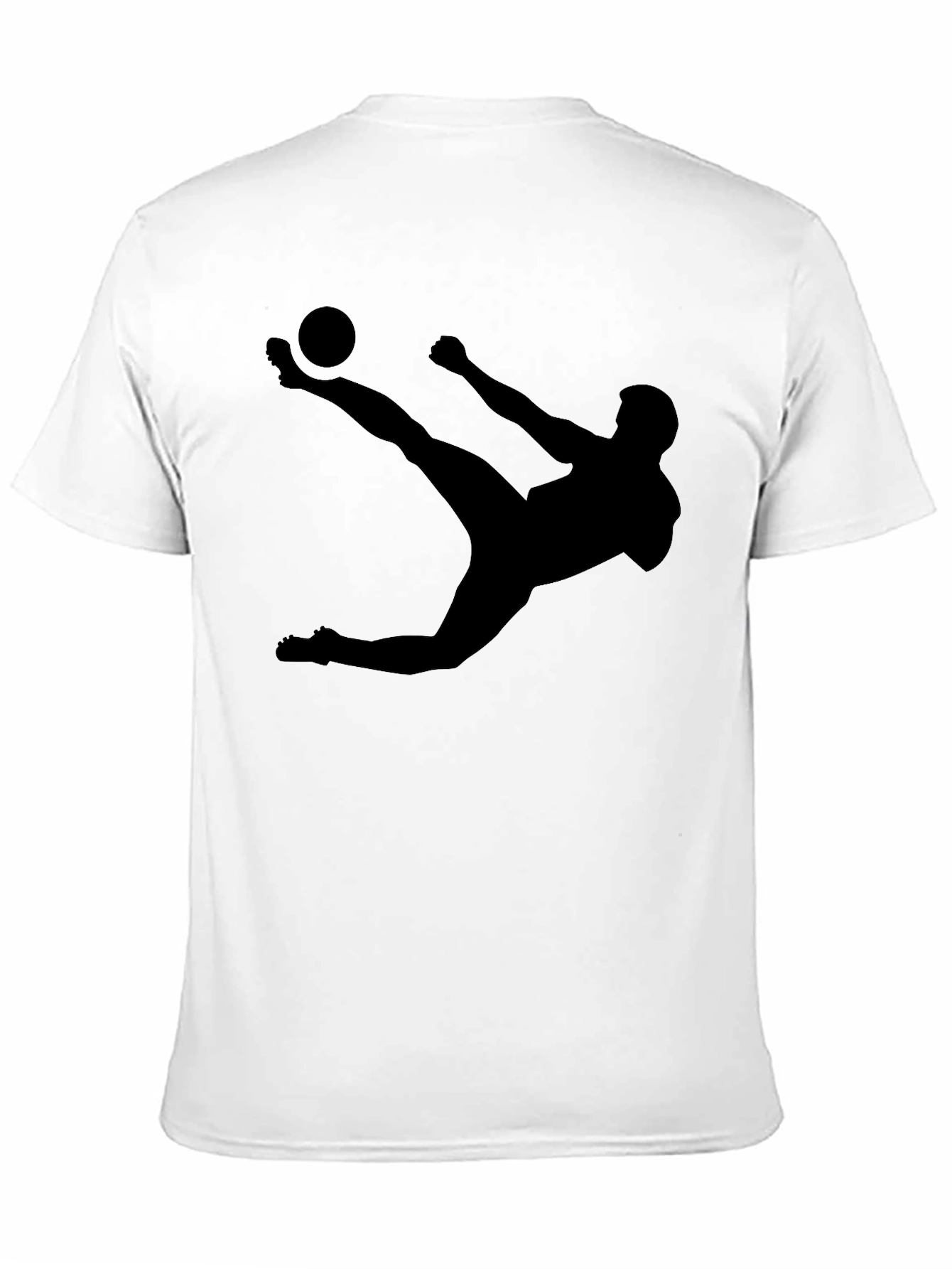 Soccer Kick Silhouette Black T-Shirt
