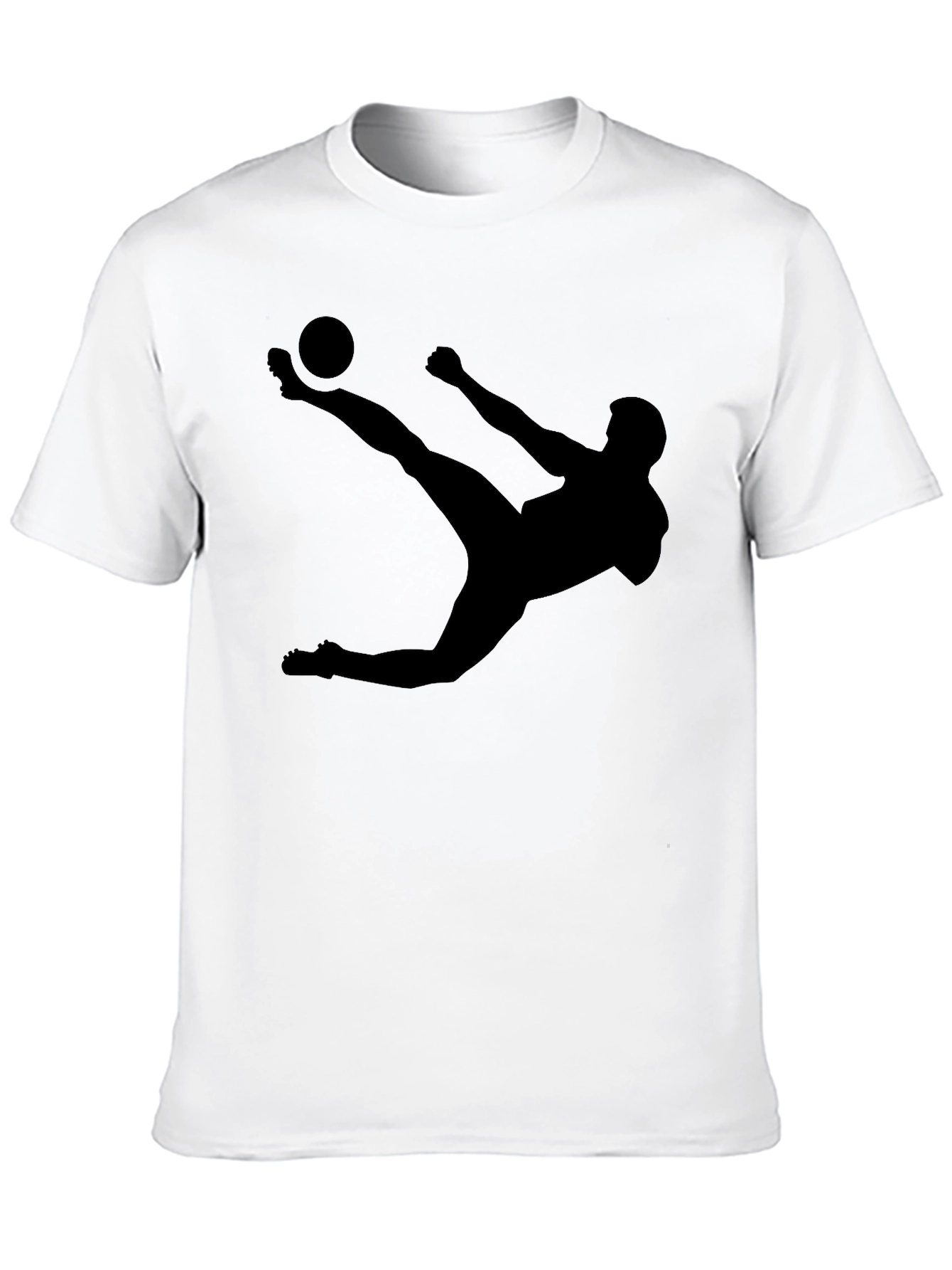 Soccer Kick Silhouette Black T-Shirt