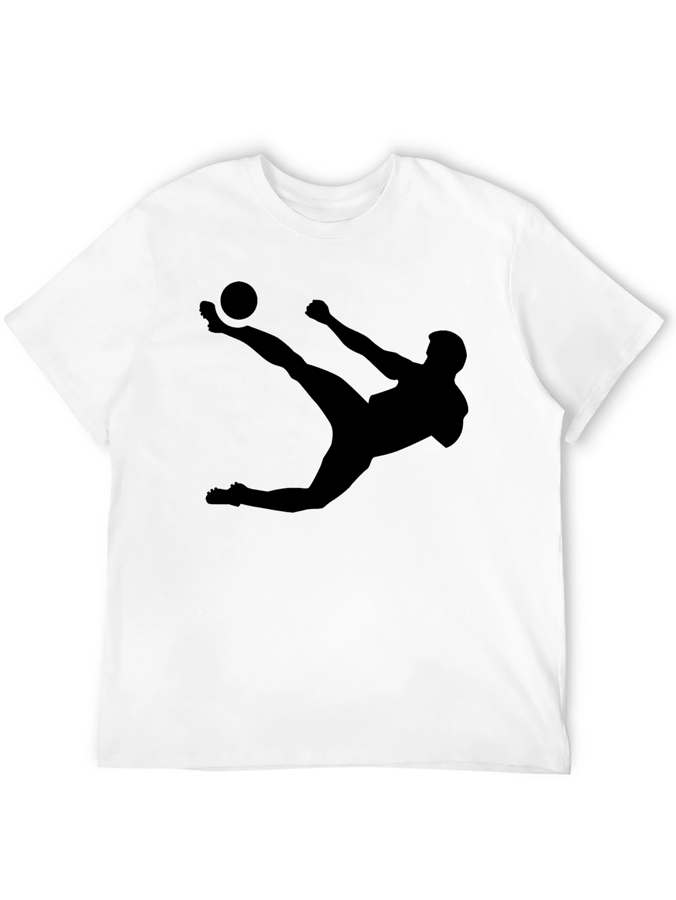 Soccer Kick Silhouette Black T-Shirt