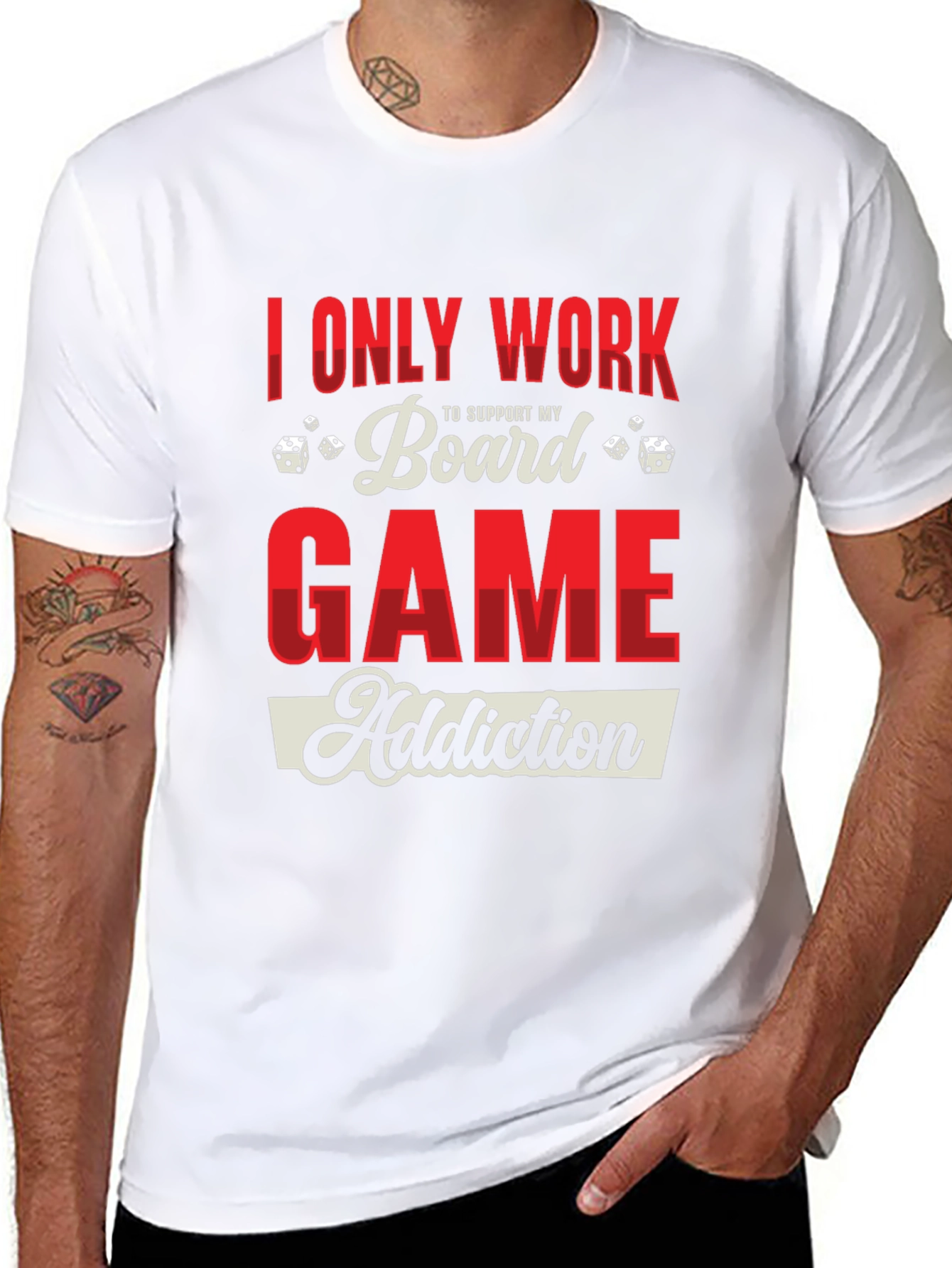 Board Game Addiction T-Shirt - Novelty Graphic Tee