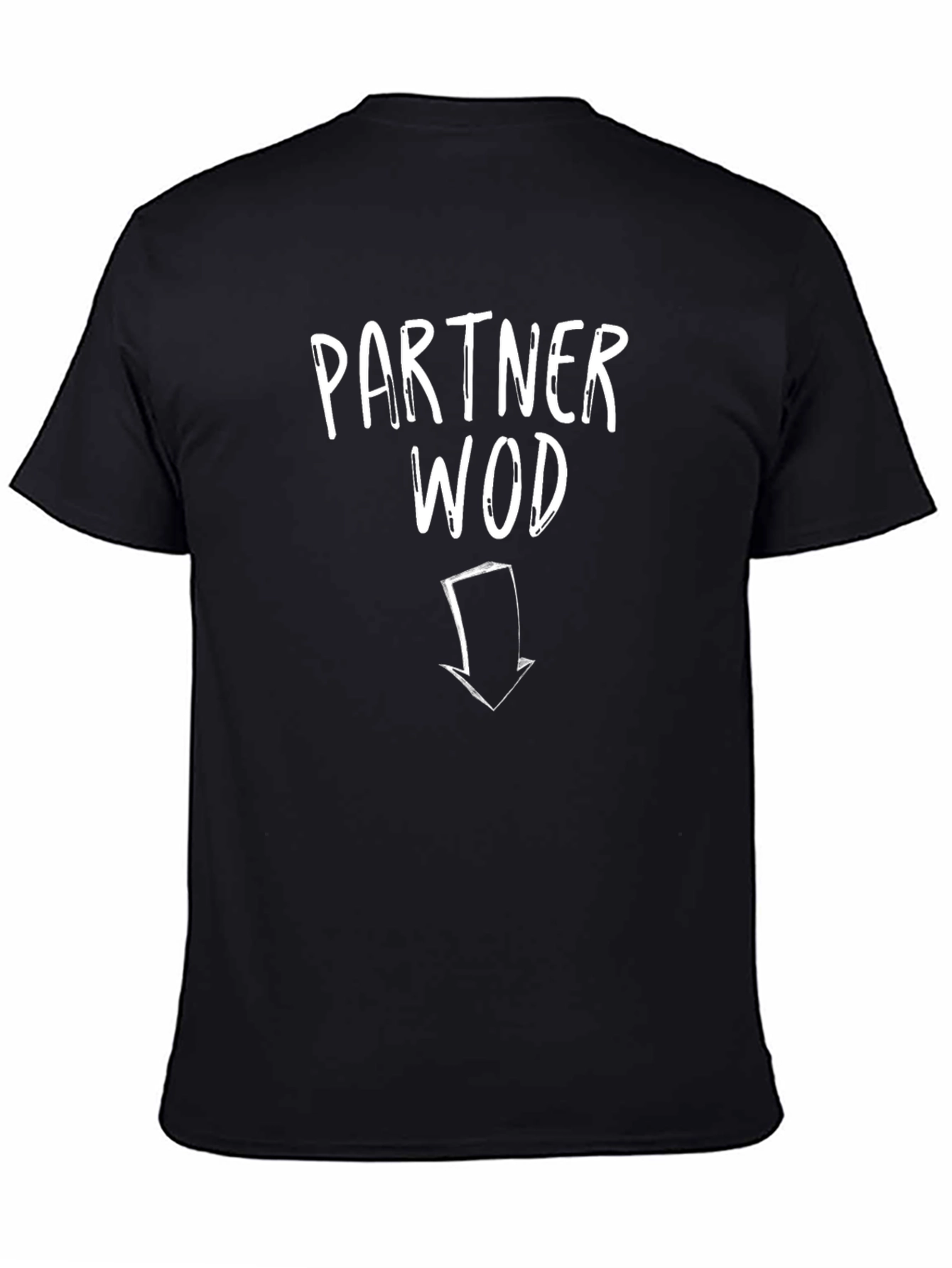 Partner WOD Black T-Shirt - Workout Design