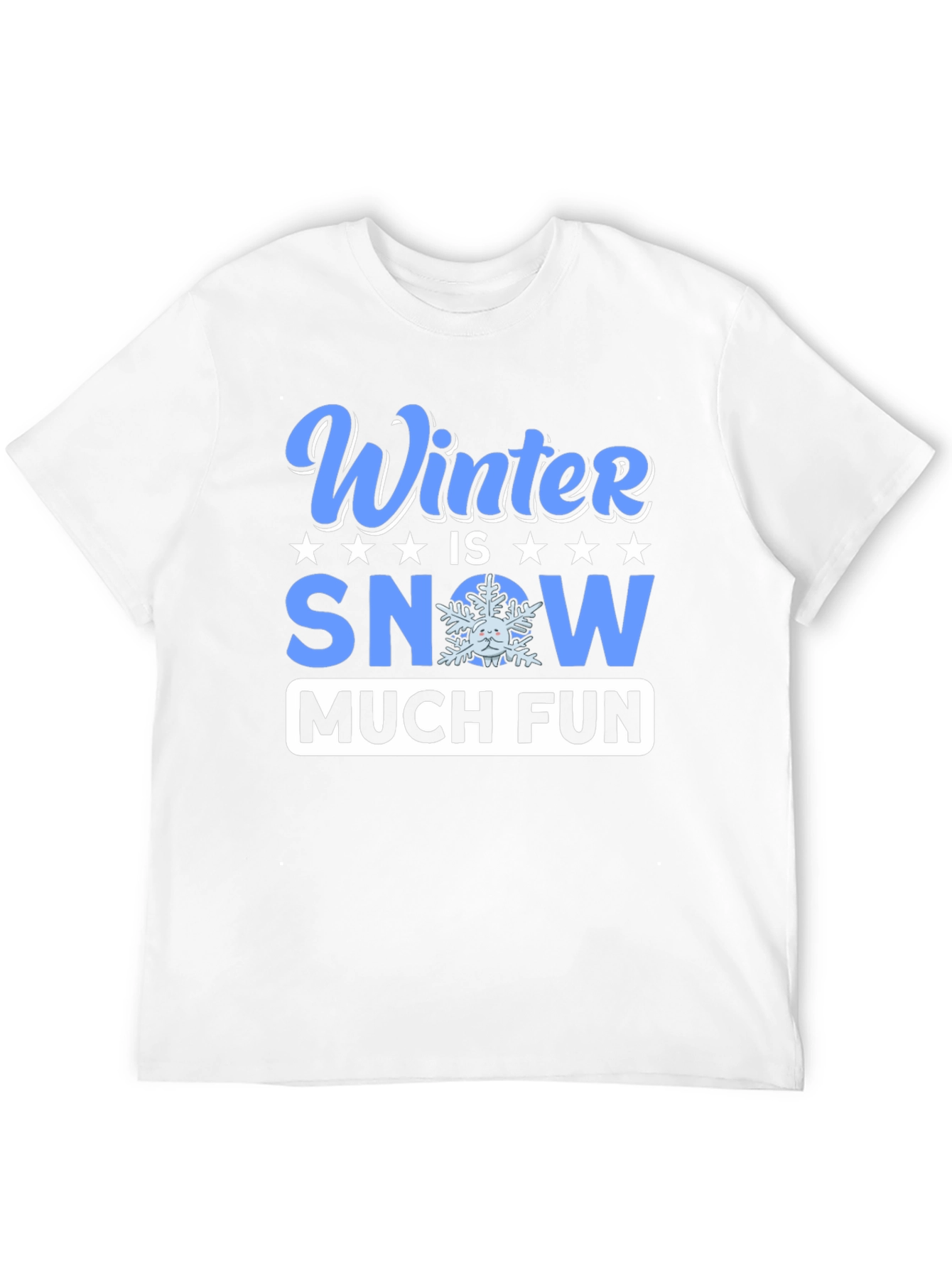 Winter Snow Much Fun Black T-Shirt