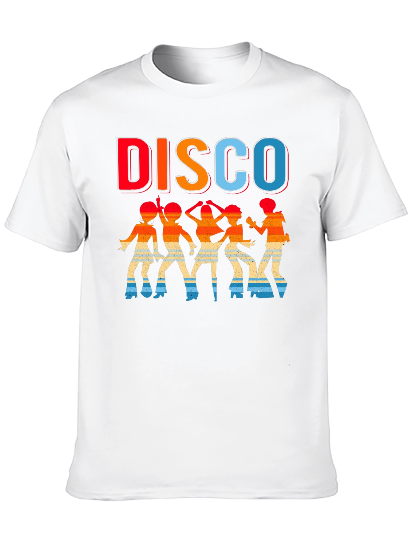 Retro Disco Dancer Graphic T-Shirt - Black