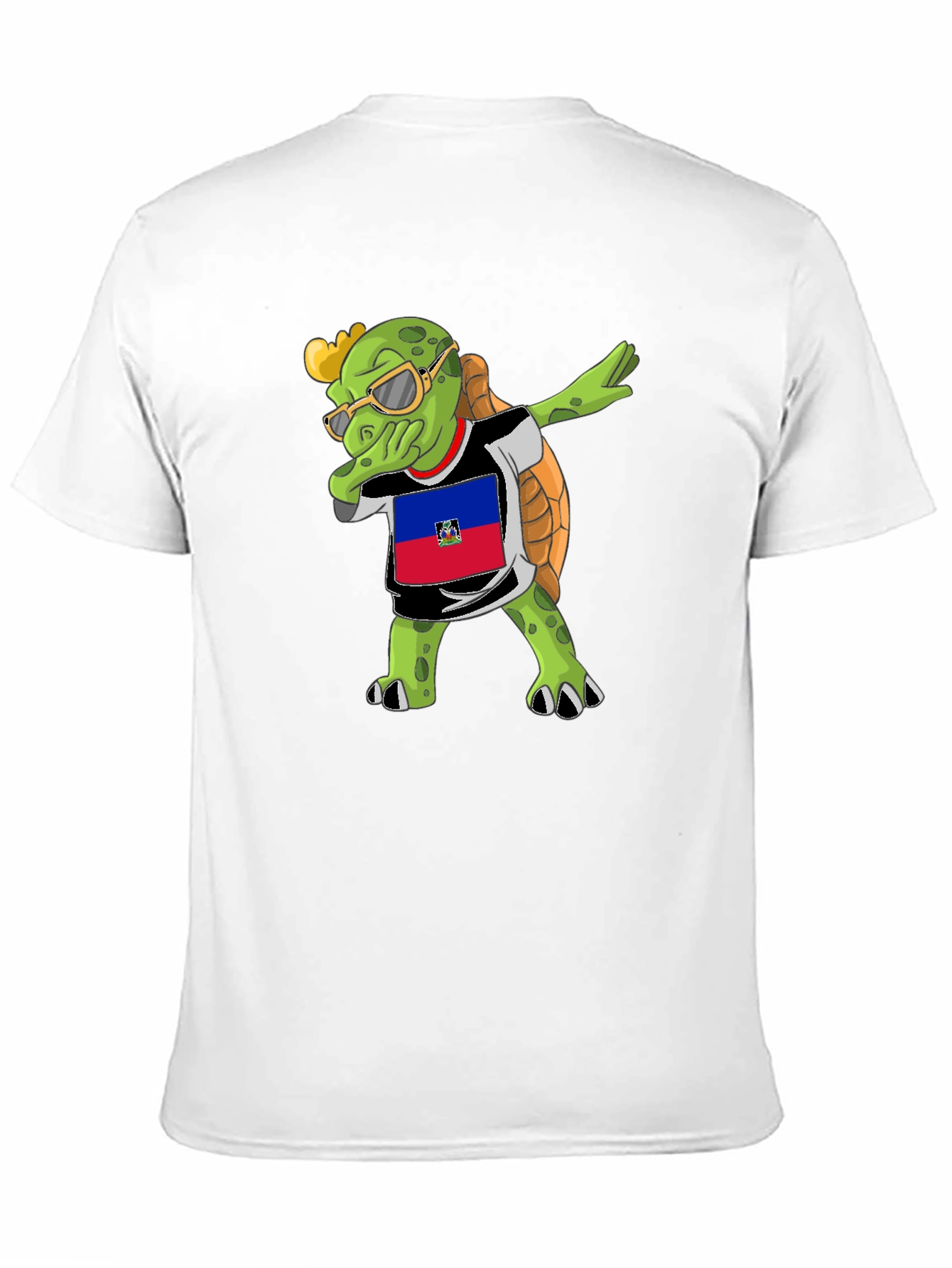 Turtle Dabbing Haiti Flag T-Shirt