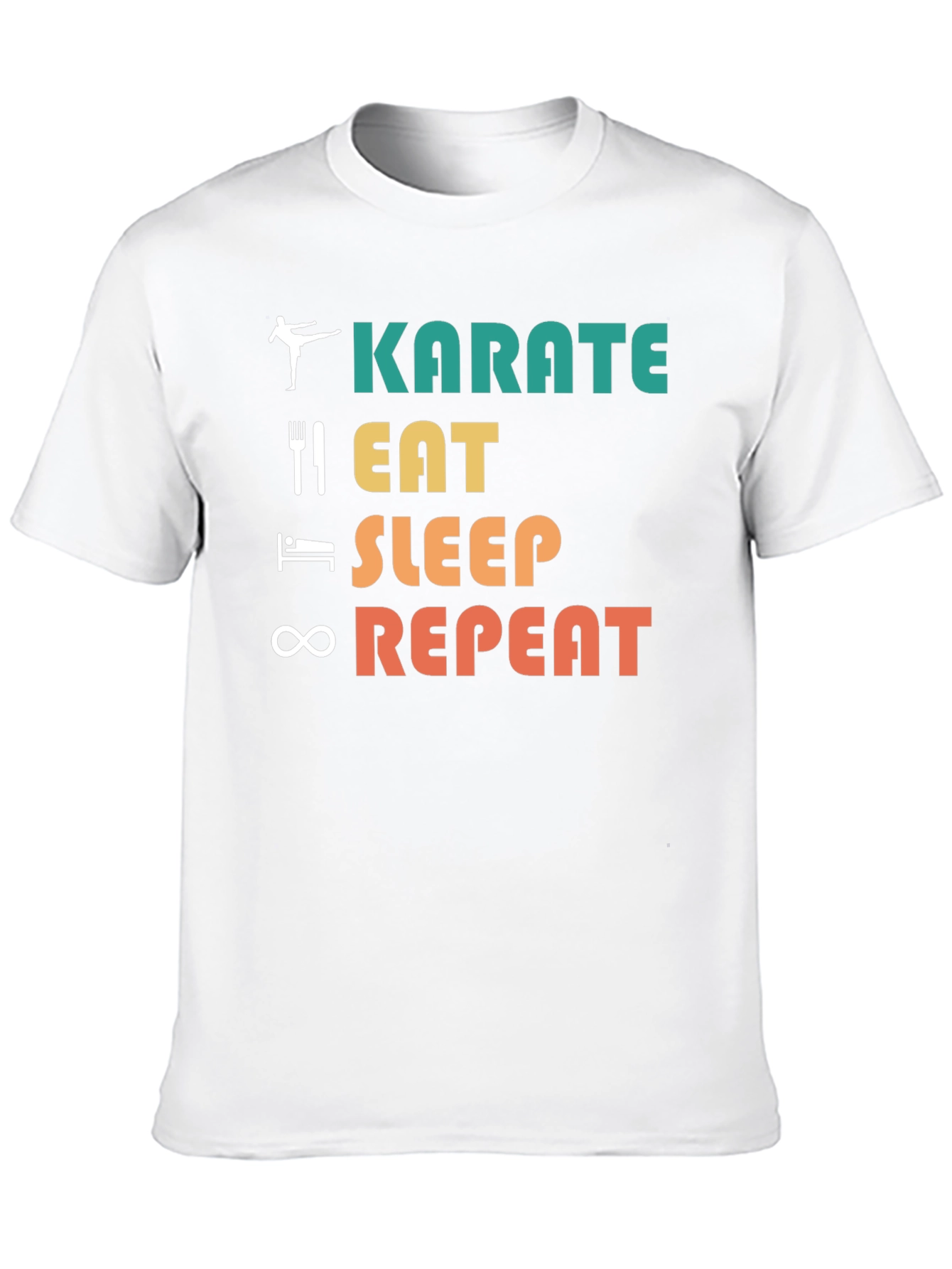 Karate Eat Sleep Repeat T-Shirt Martial Arts Tee