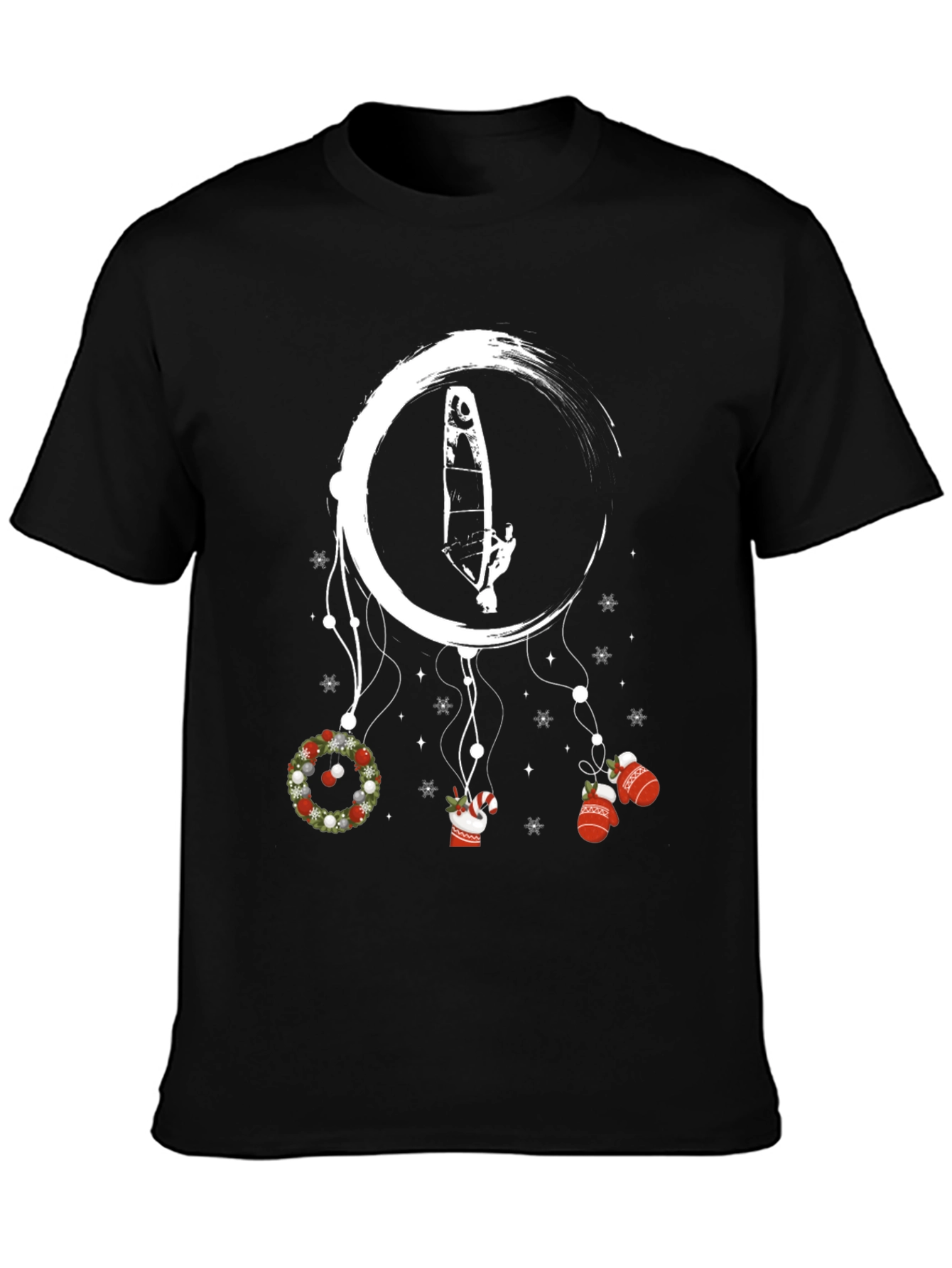 Festive Windsurfer Christmas T-Shirt