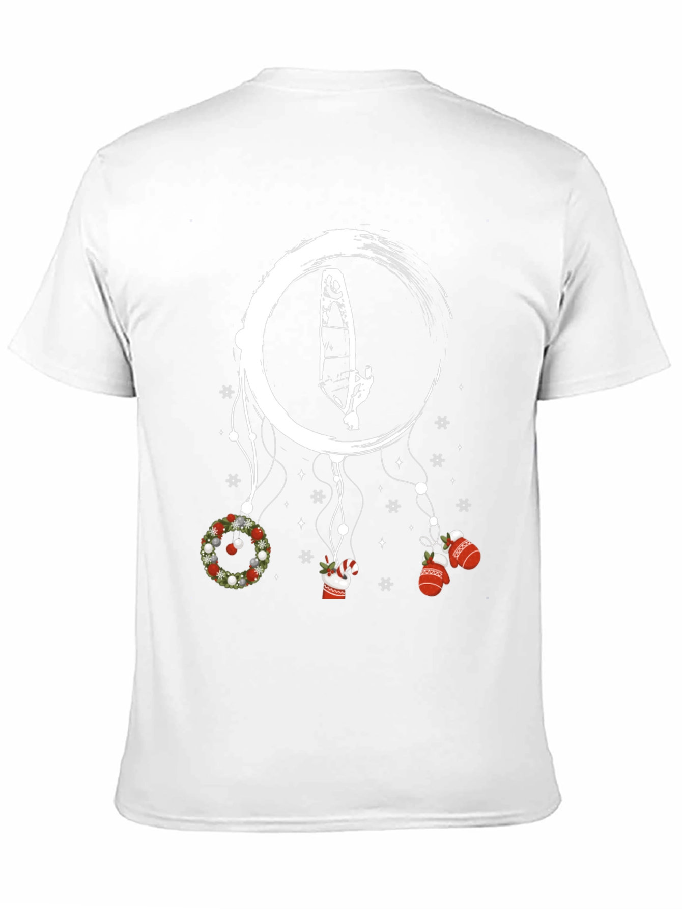 Festive Windsurfer Christmas T-Shirt