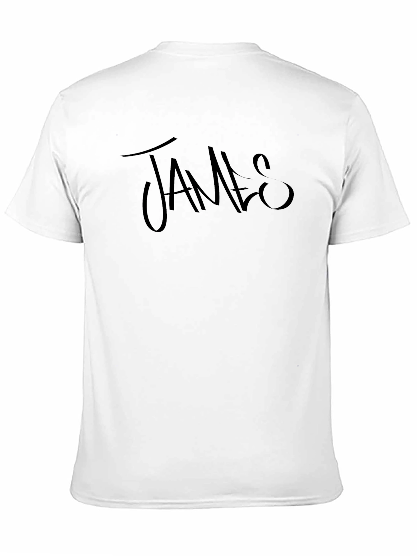 James Custom Name Black T-Shirt