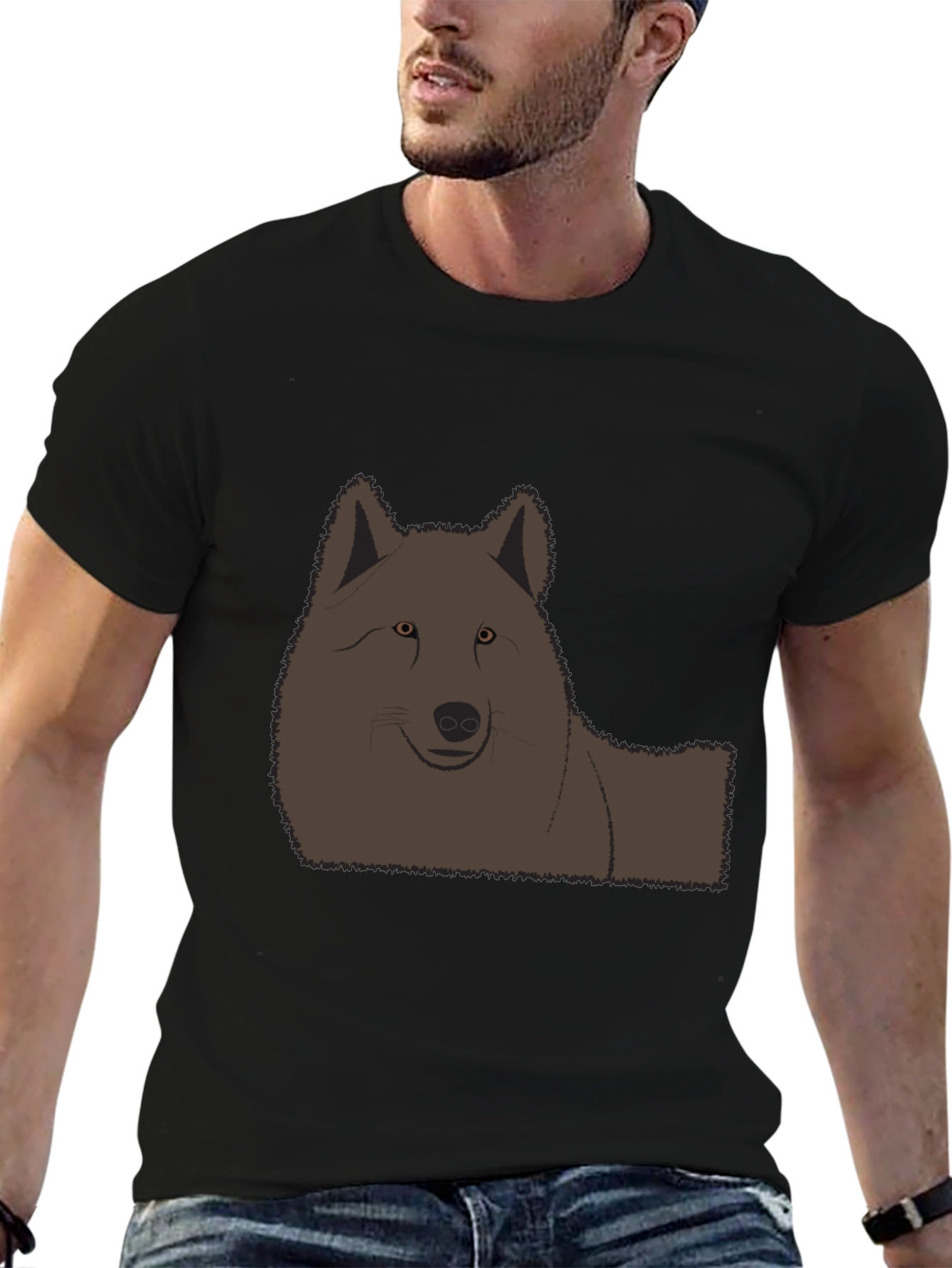 Wolf Graphic Black T-Shirt - Casual Style
