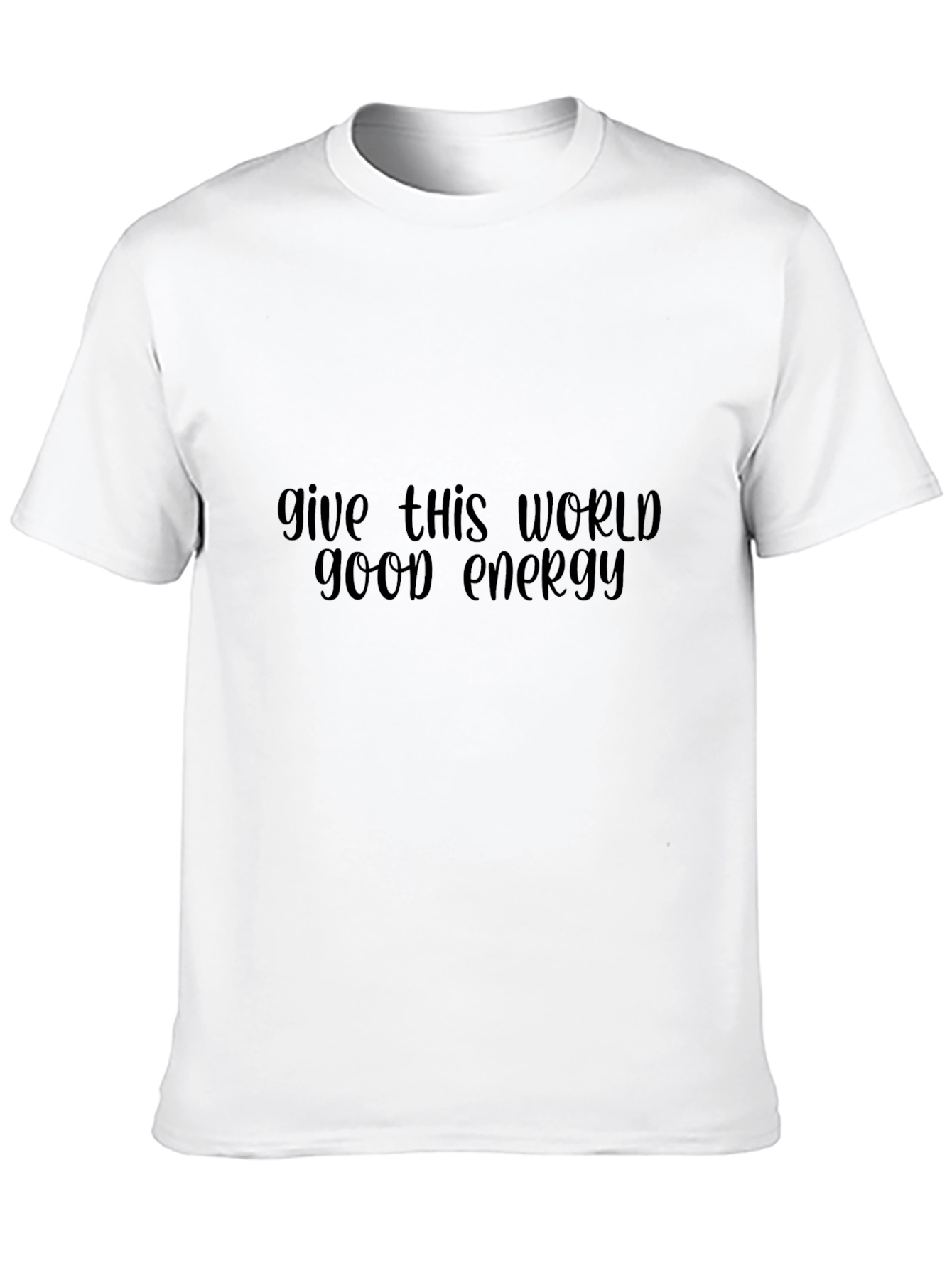 Good Energy Graphic Tee - Black Cotton Comfort