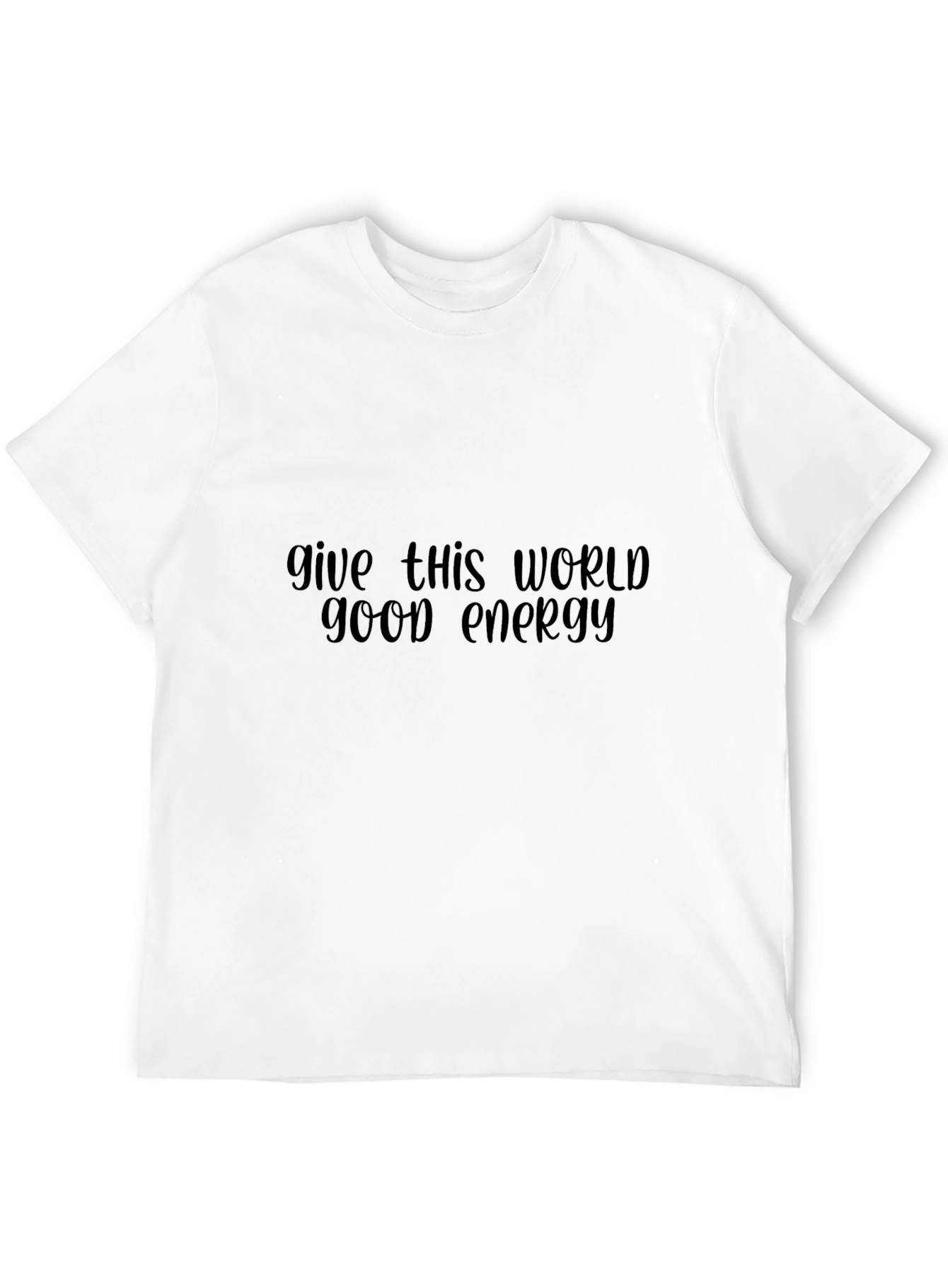 Good Energy Graphic Tee - Black Cotton Comfort
