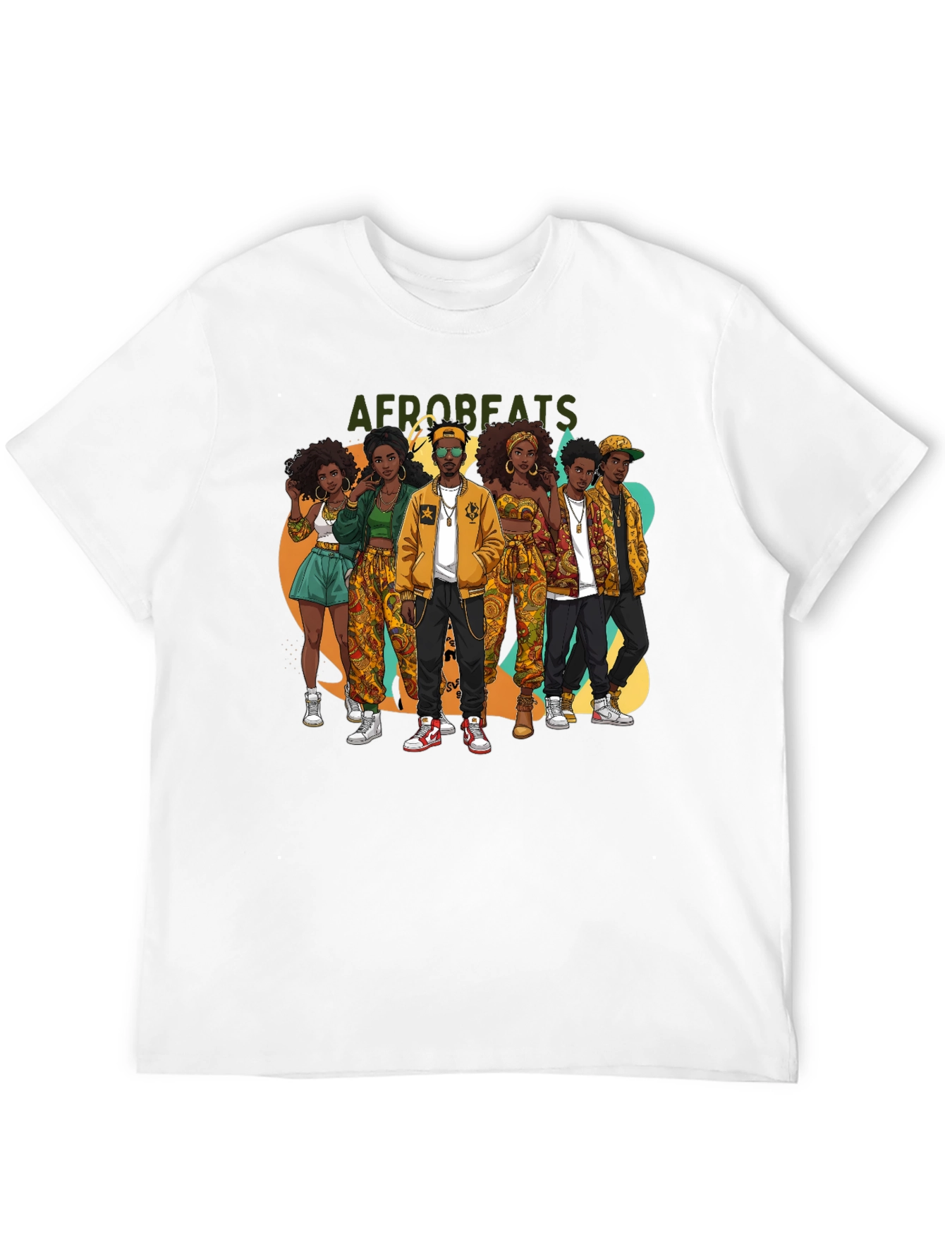 Afrobeats Crew Graphic Tee - Black Cotton T-Shirt