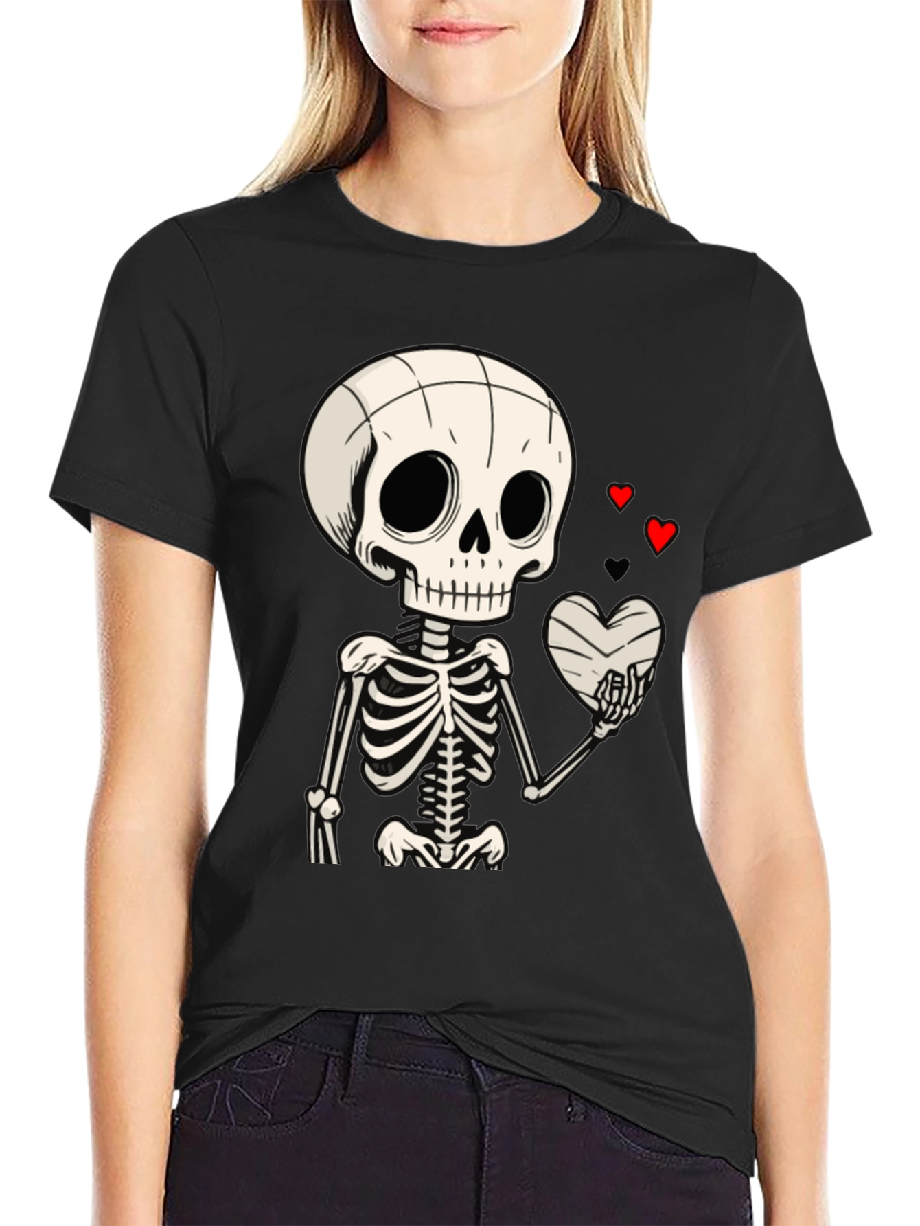 Skeleton Heart T-Shirt - Love Never Dies