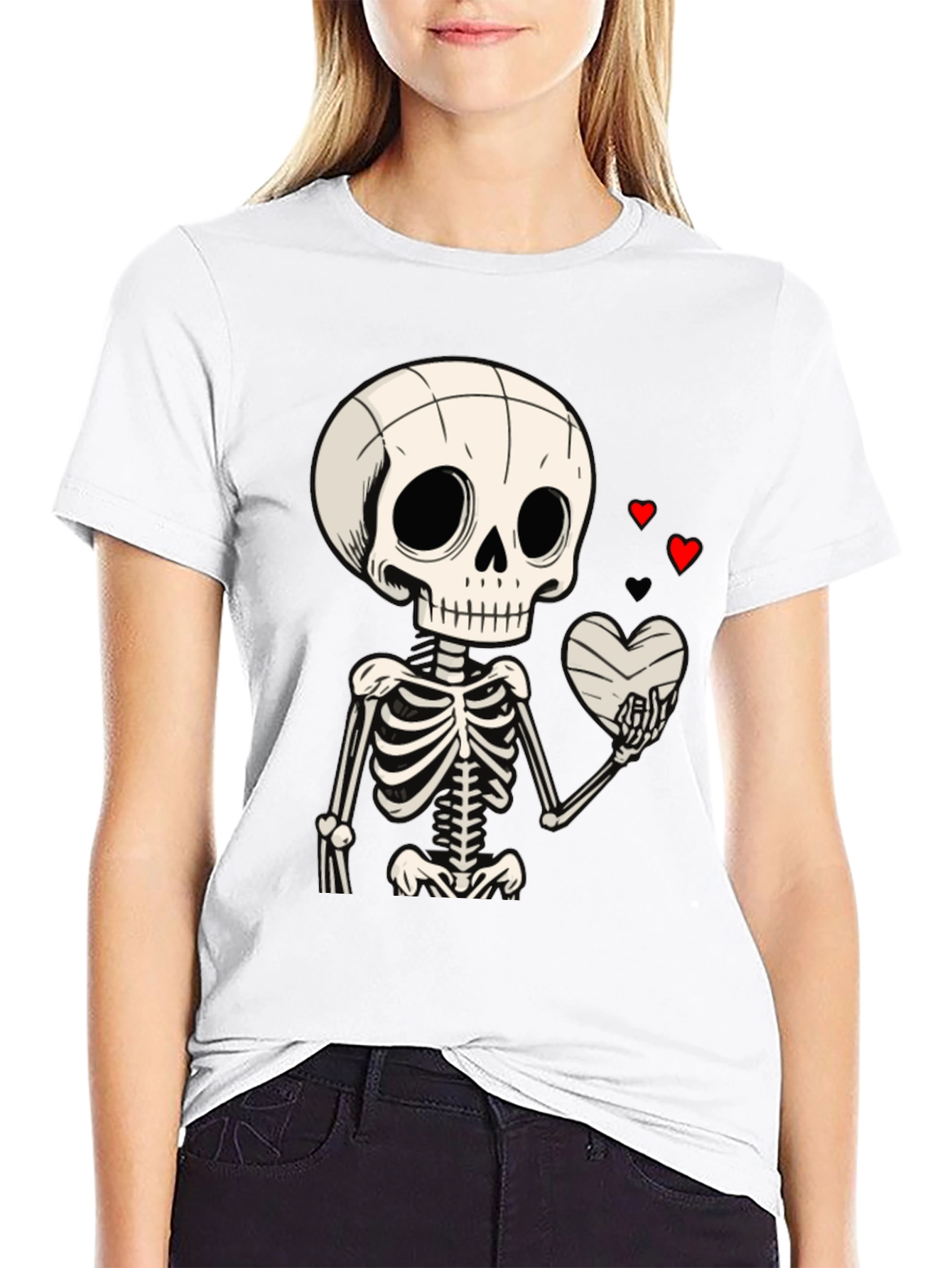 Skeleton Heart T-Shirt - Love Never Dies