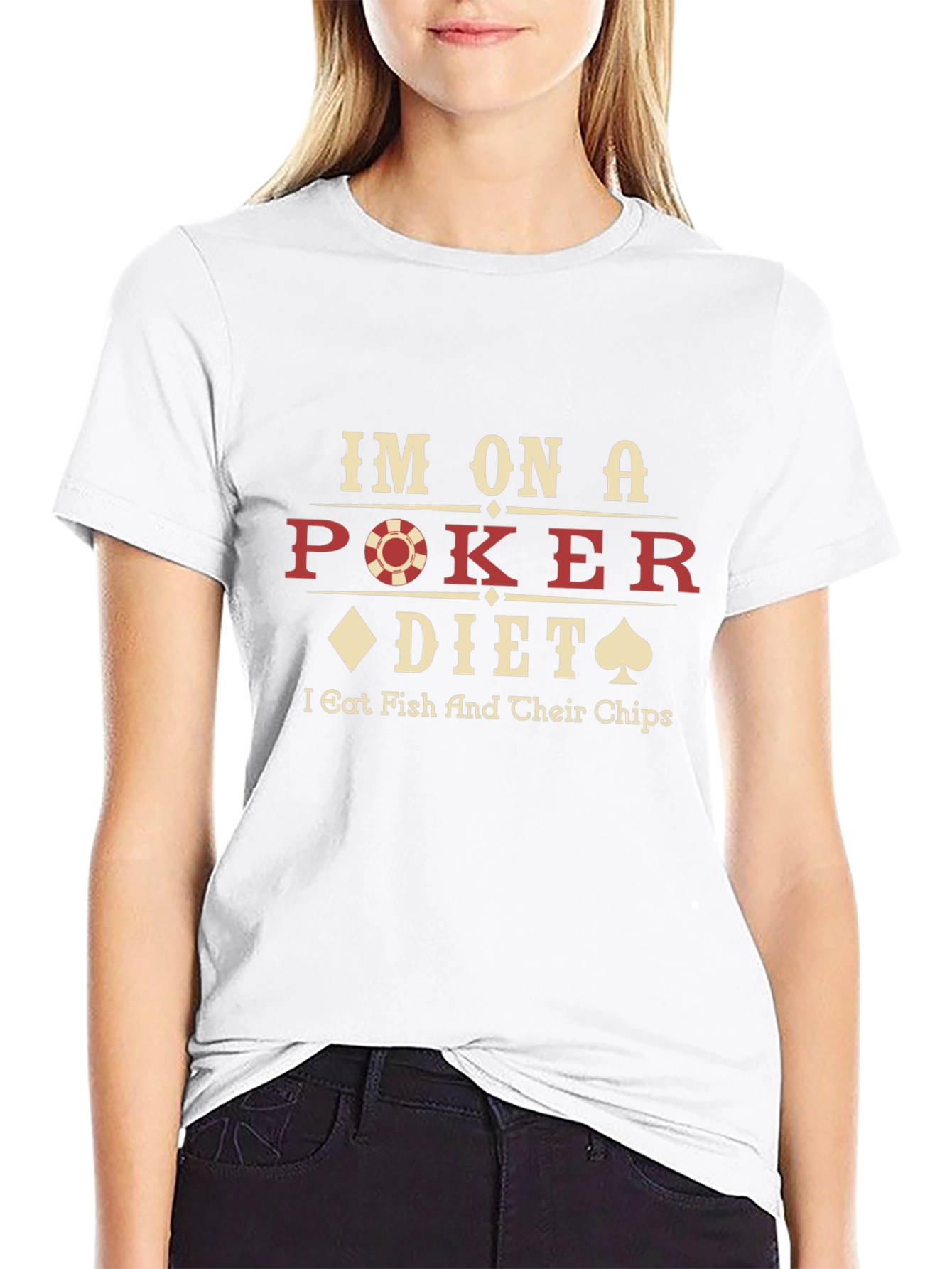 Poker Diet T-Shirt - Eat Fish and Chips