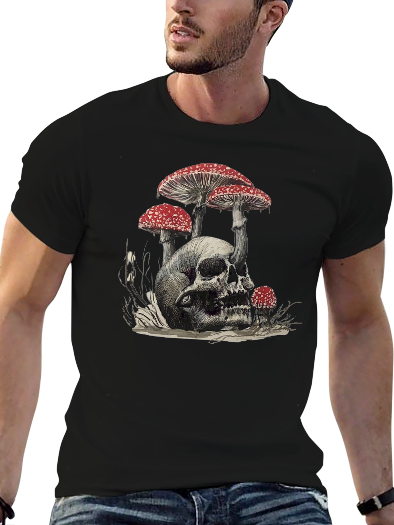 Skull & Mushroom Graphic Tee