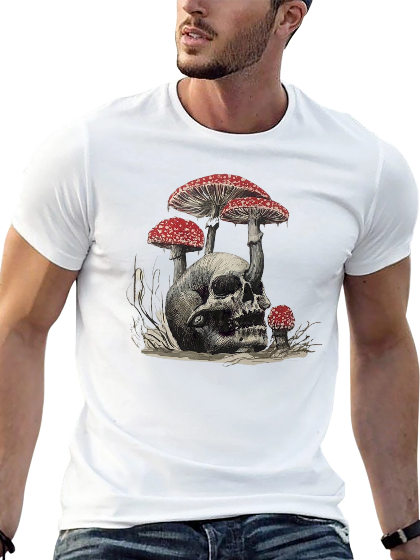 Skull & Mushroom Graphic Tee