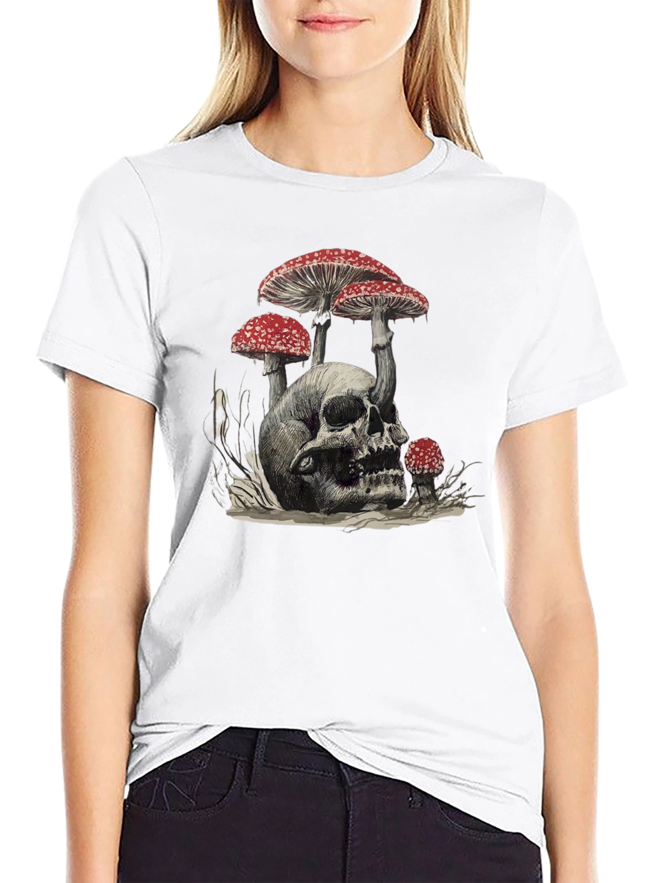 Skull & Mushroom Graphic Tee