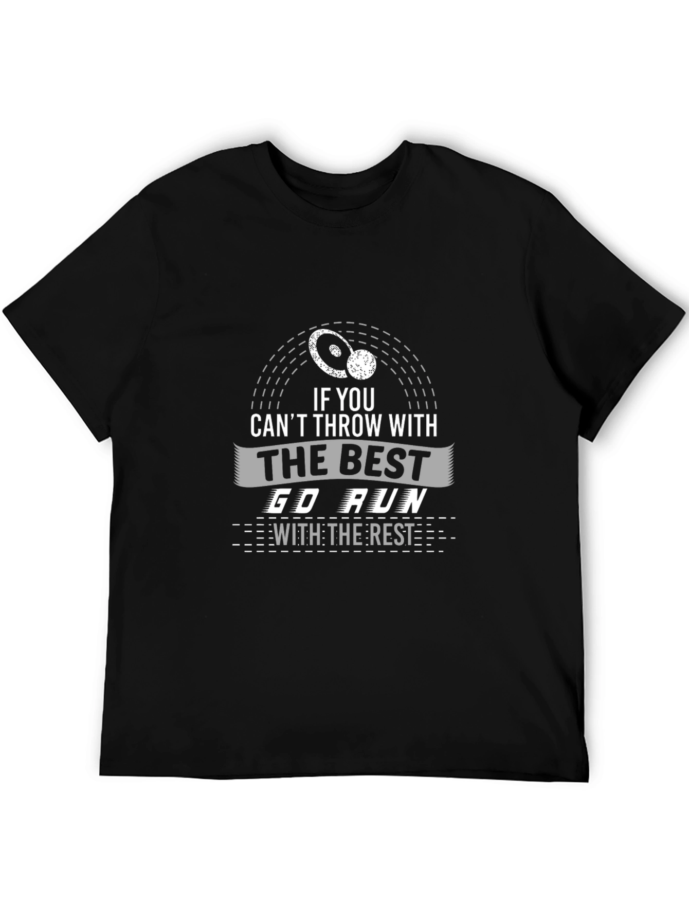 Funny Disc Golf & Running Black T-Shirt