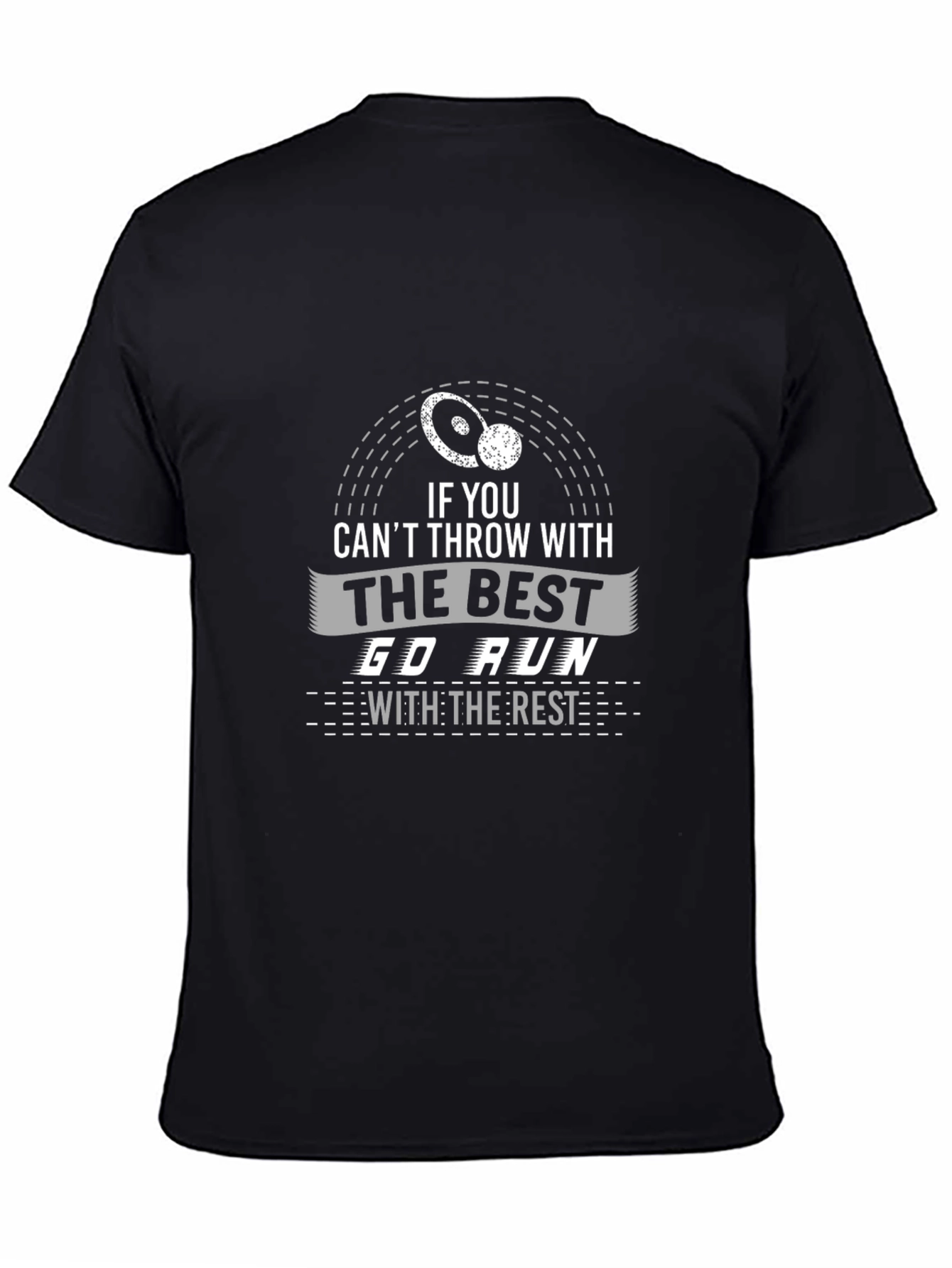 Funny Disc Golf & Running Black T-Shirt