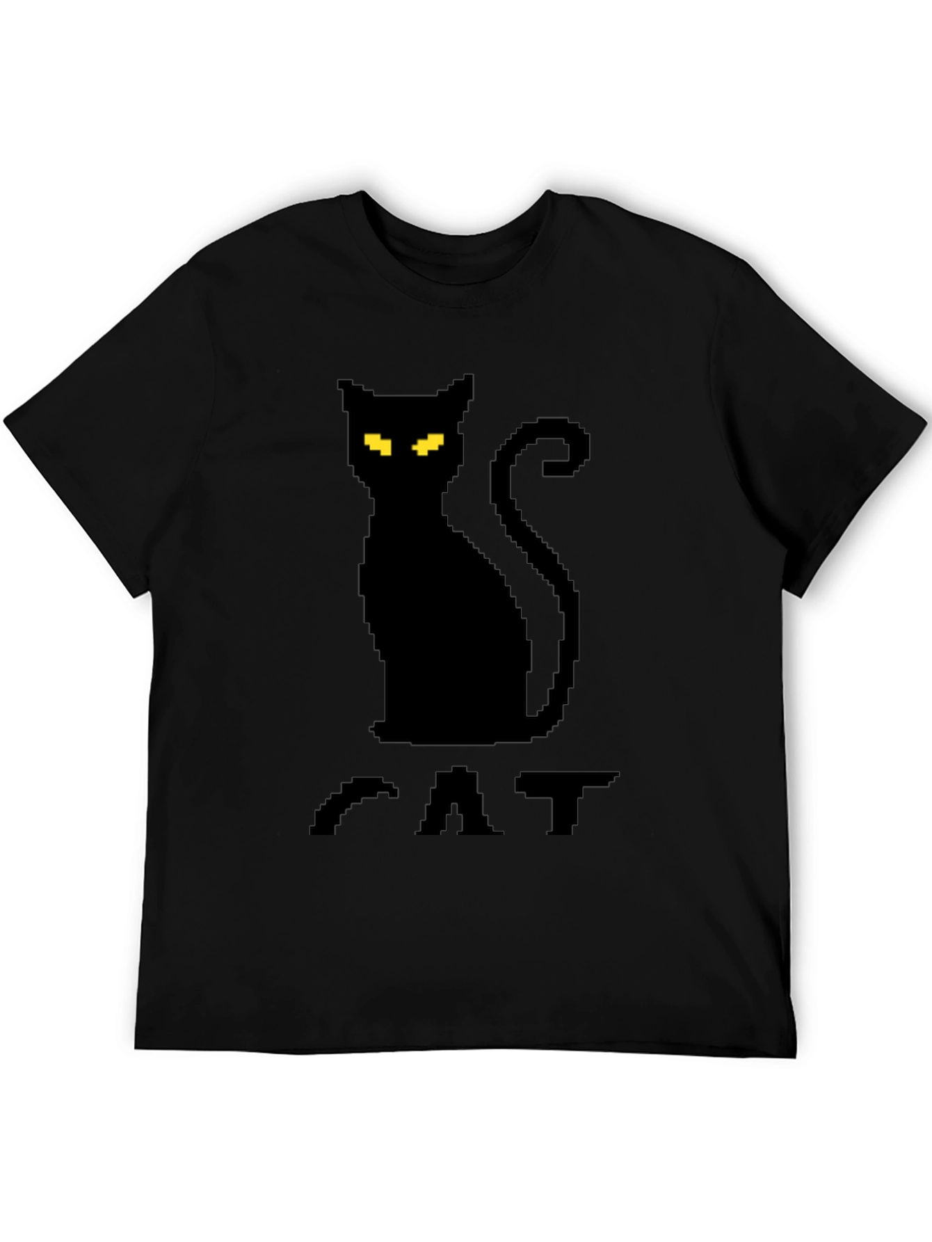 Pixel Black Cat T-Shirt - Gamer Style Tee