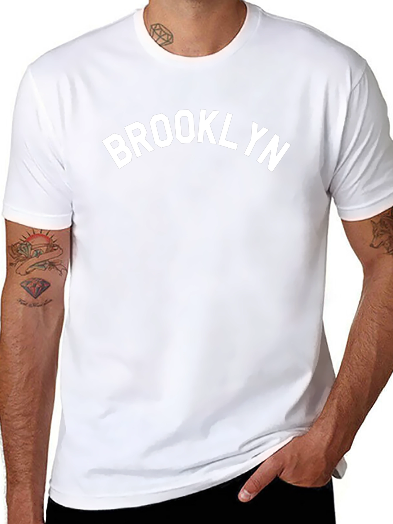 Brooklyn Graphic Tee - Classic Black Cotton T-Shirt