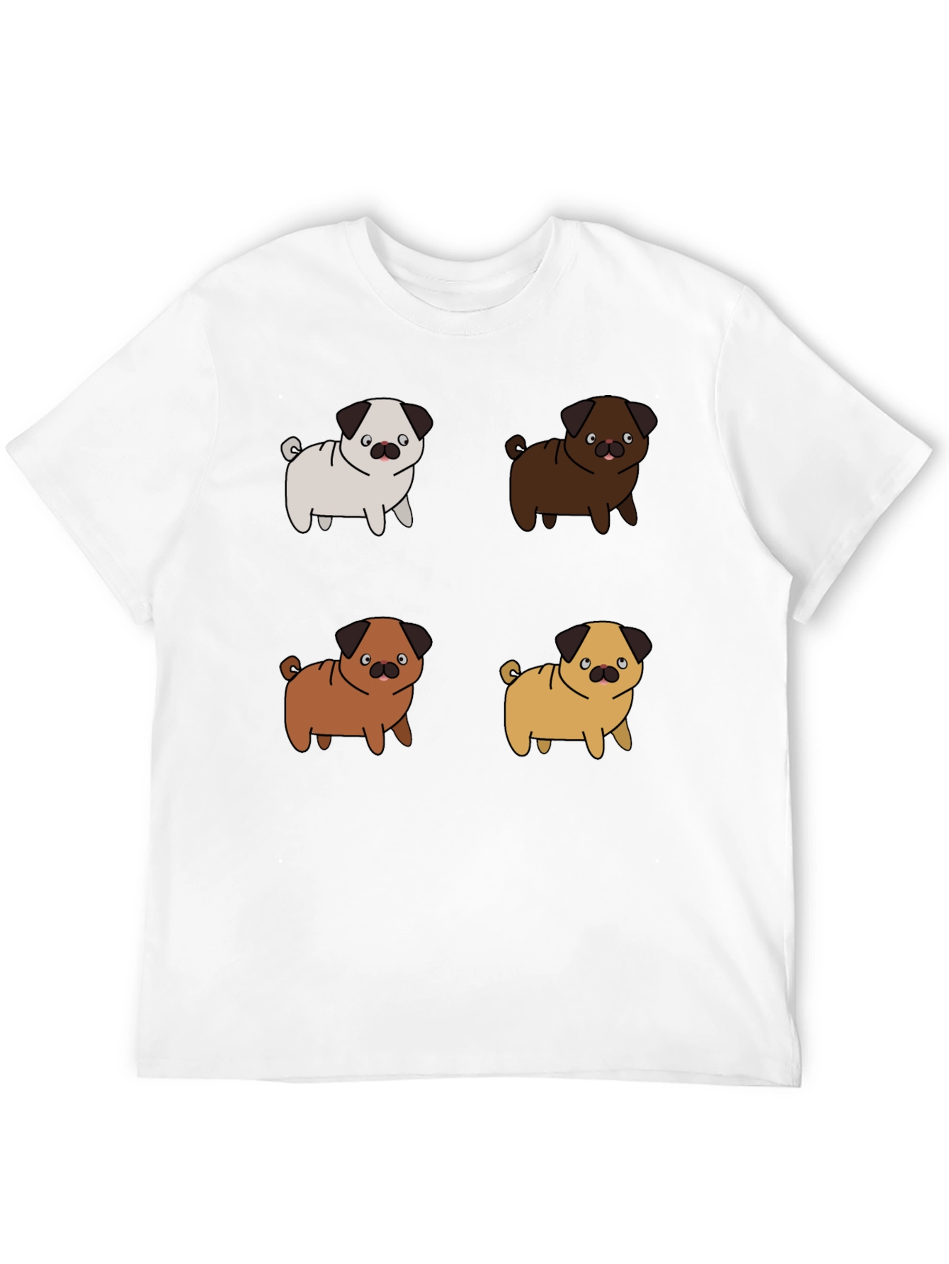 Pug Life Black T-Shirt Cute Dog Design