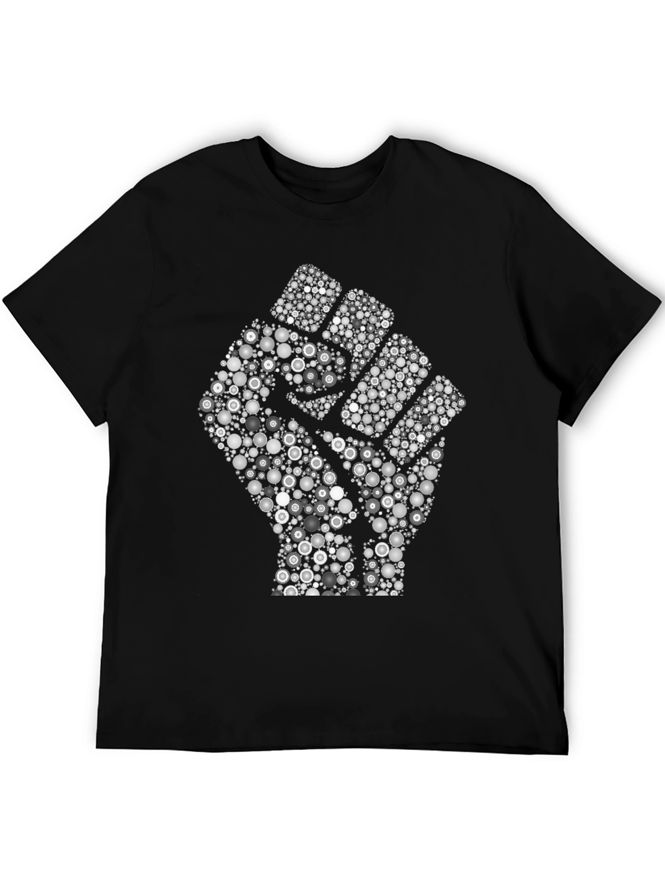 Empowered Fist Graphic Tee - Black Cotton