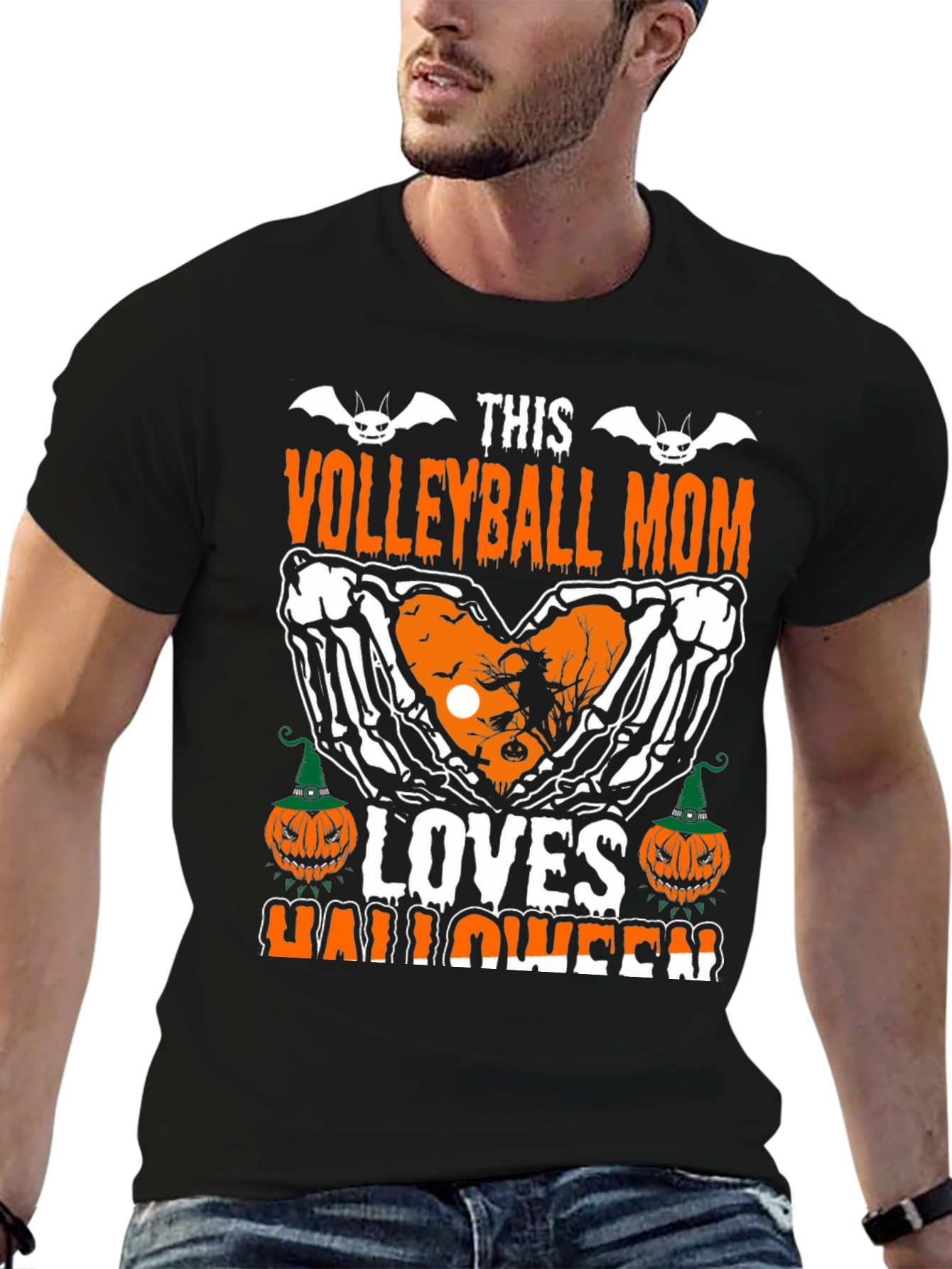 Volleyball Mom Halloween T-Shirt - Spooky Season