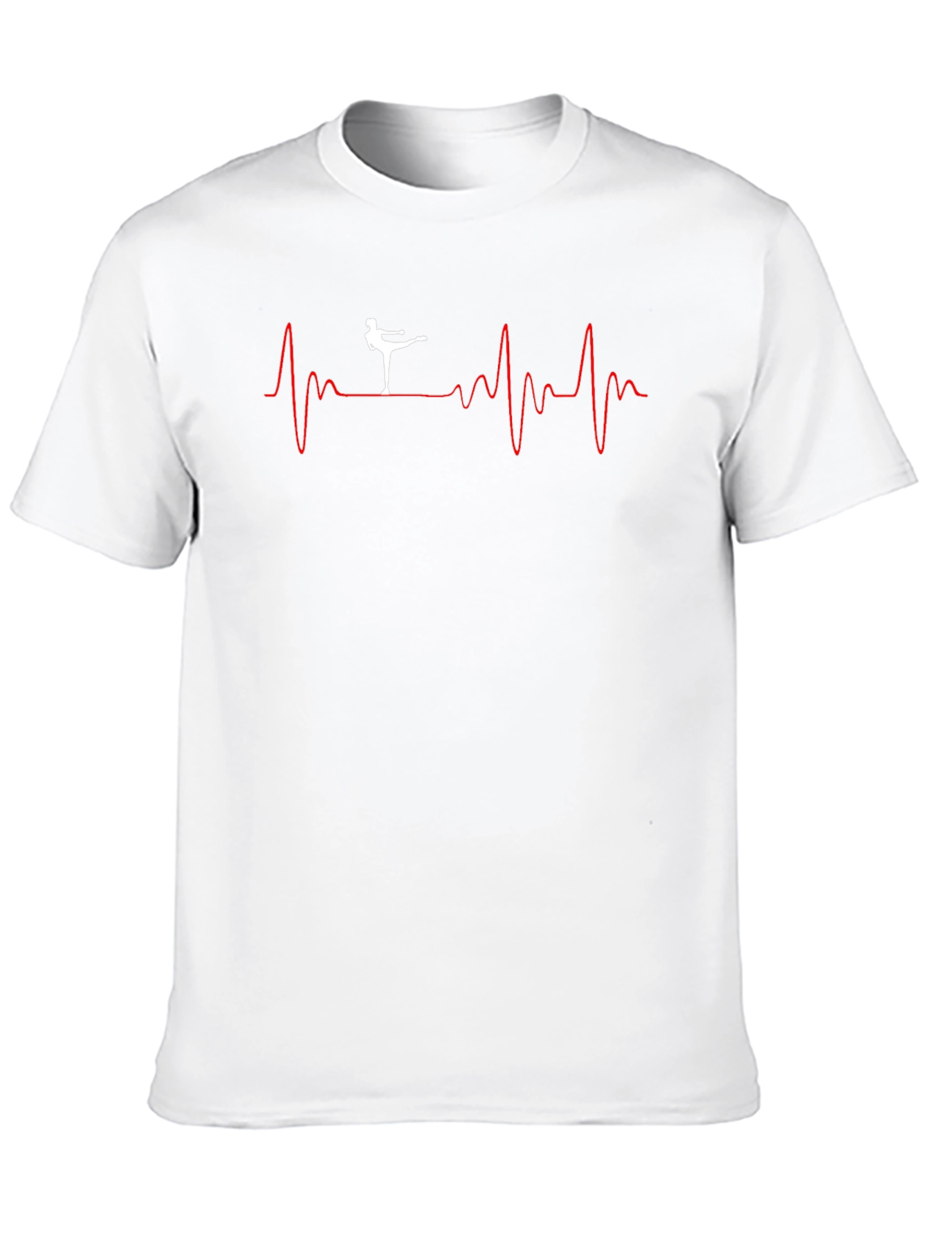 Ice Skating Heartbeat T-Shirt - Black