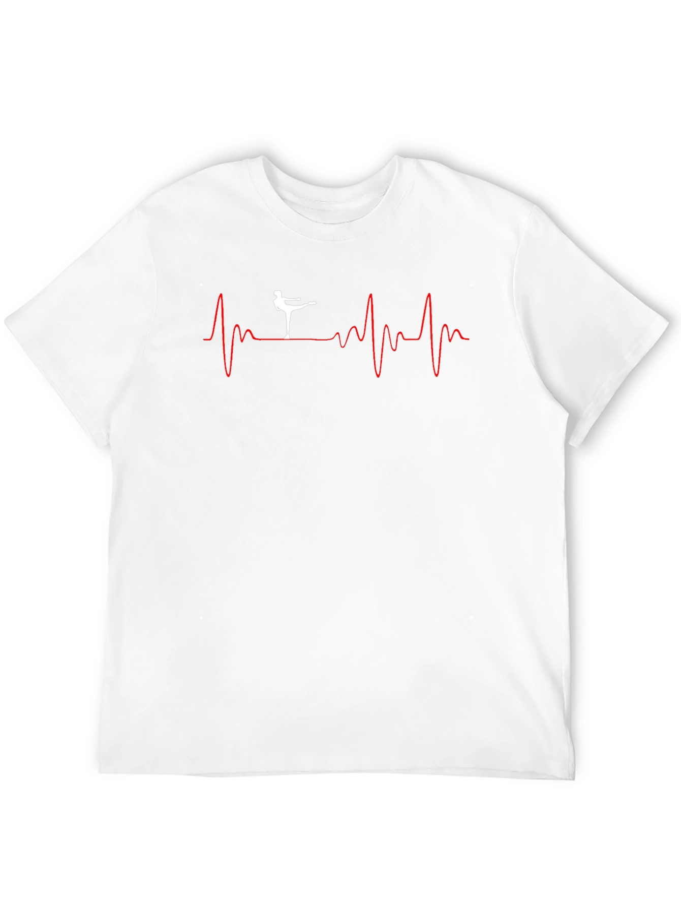 Ice Skating Heartbeat T-Shirt - Black