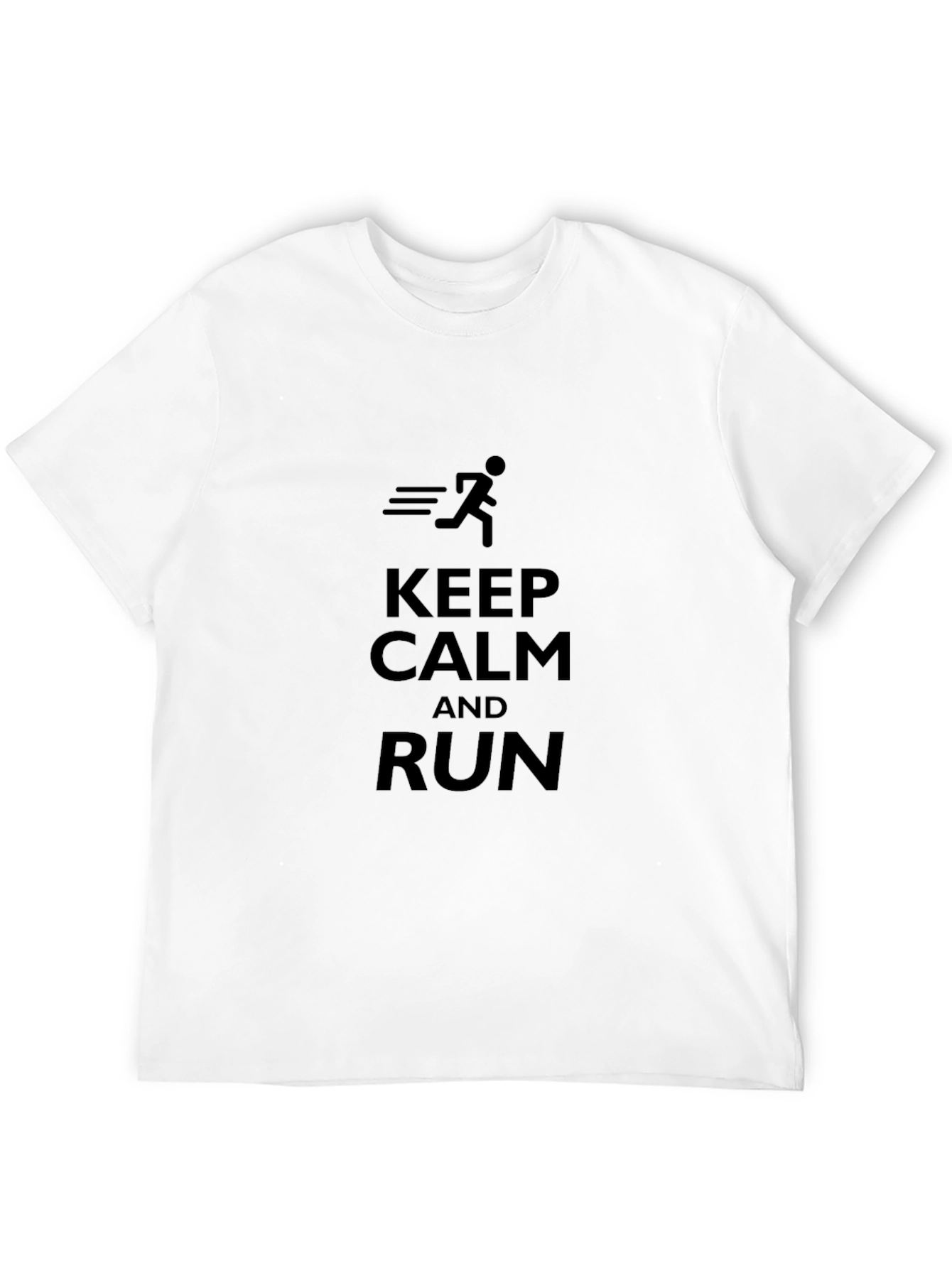 Keep Calm and Run Black T-Shirt