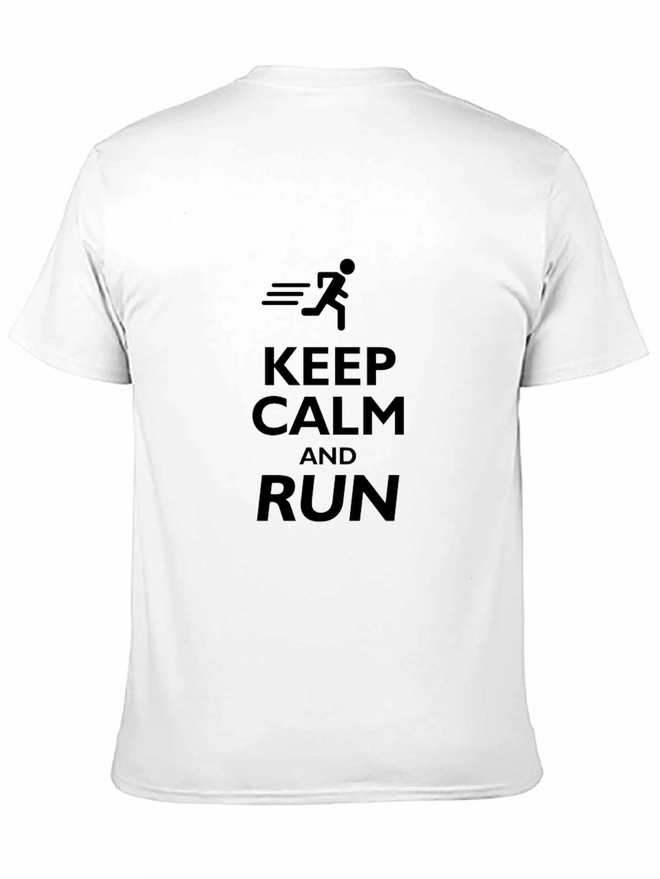 Keep Calm and Run Black T-Shirt