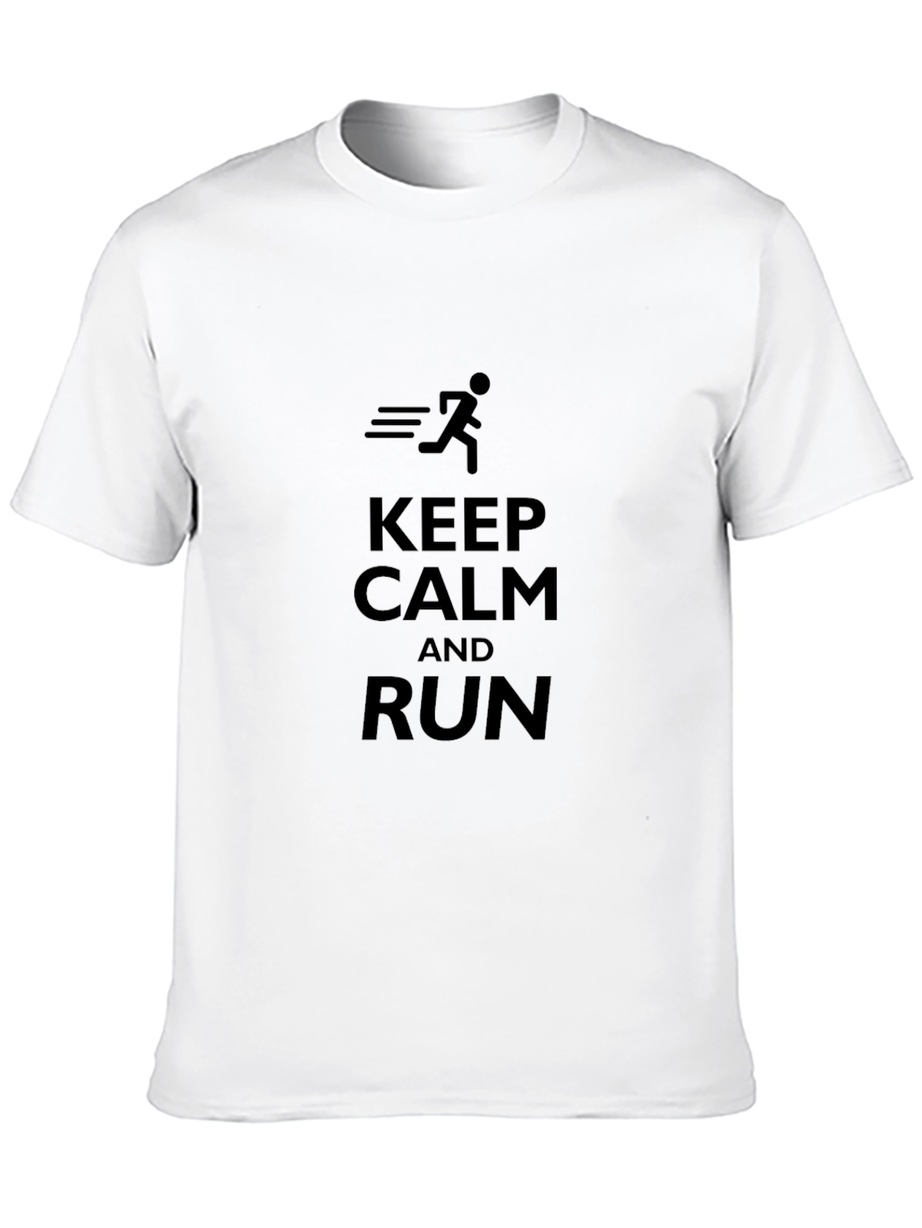 Keep Calm and Run Black T-Shirt