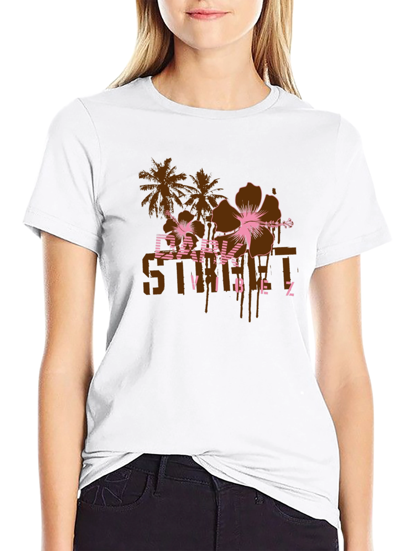 Dark Street Vibes Graphic Print T-Shirt