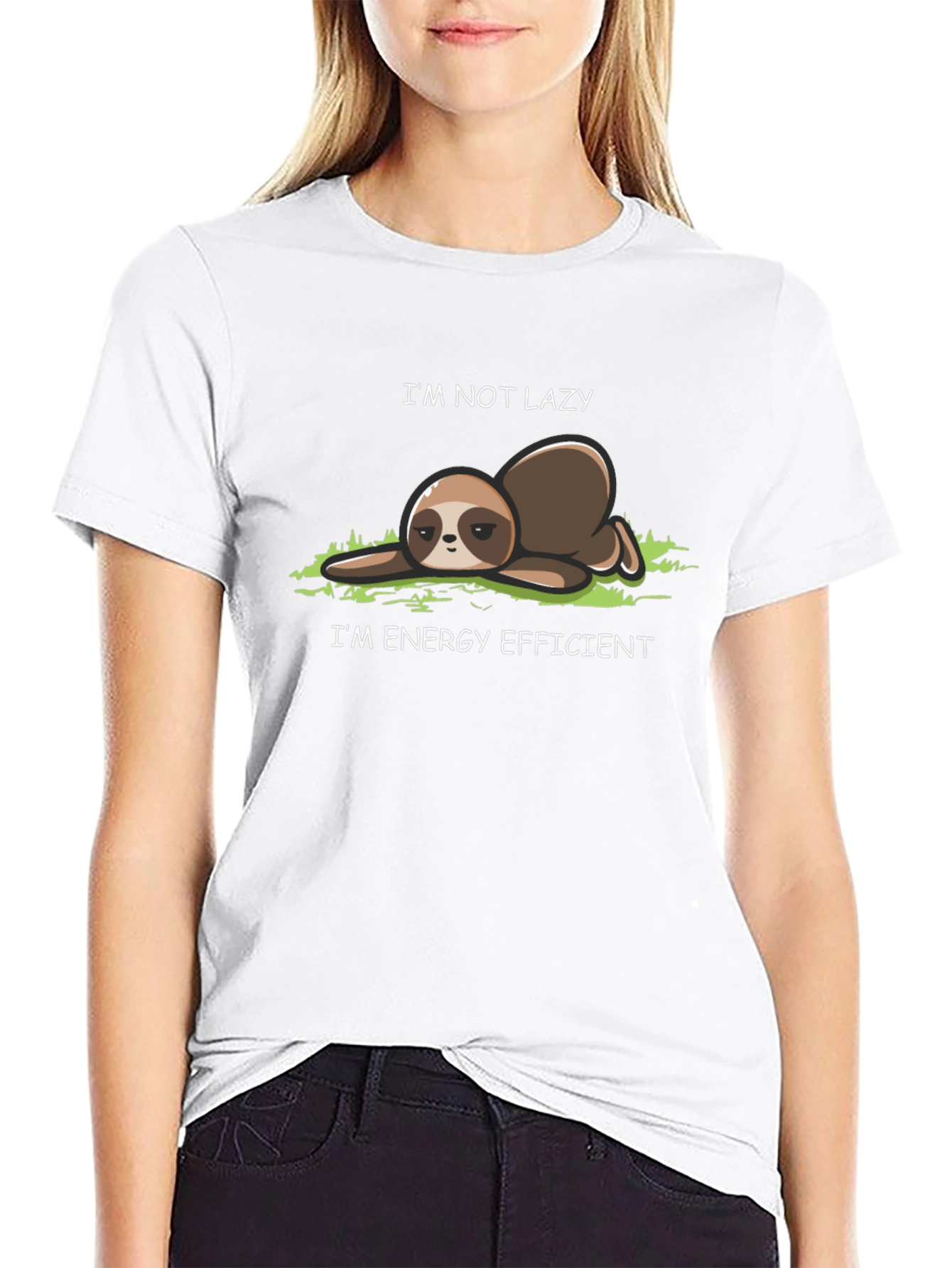 Lazy Sloth T-Shirt - Energy Efficient Funny Tee