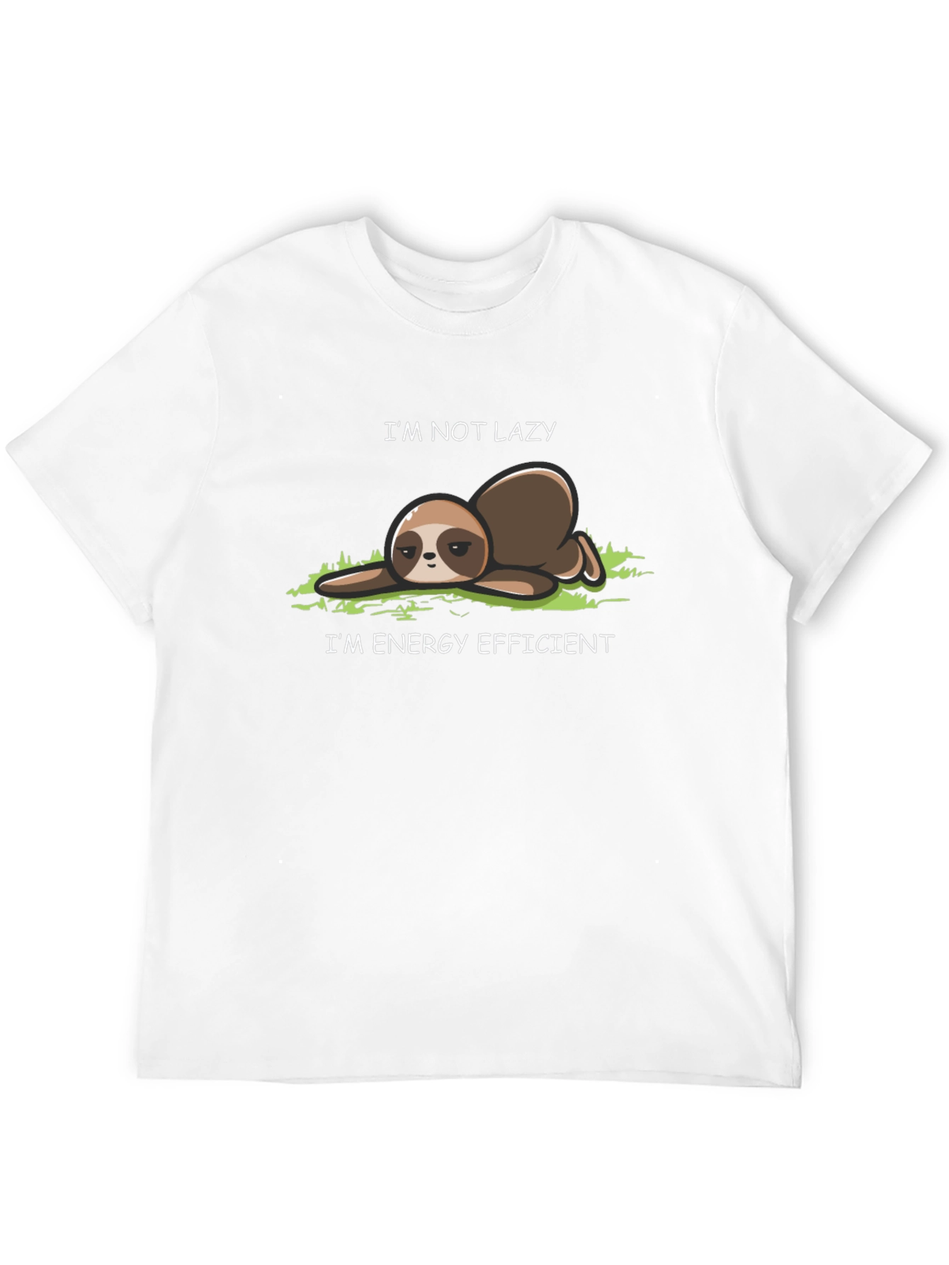 Lazy Sloth T-Shirt - Energy Efficient Funny Tee