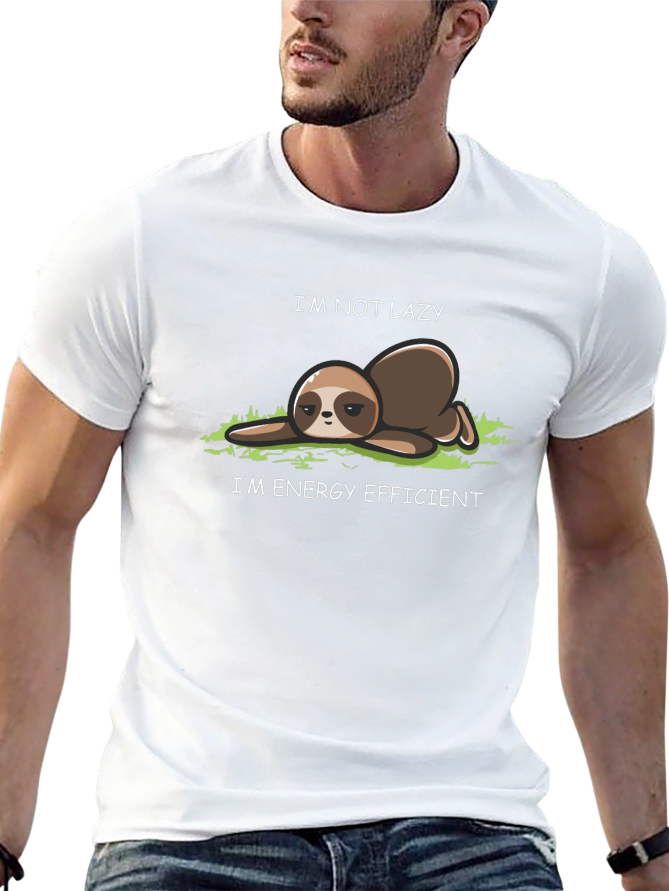 Lazy Sloth T-Shirt - Energy Efficient Funny Tee