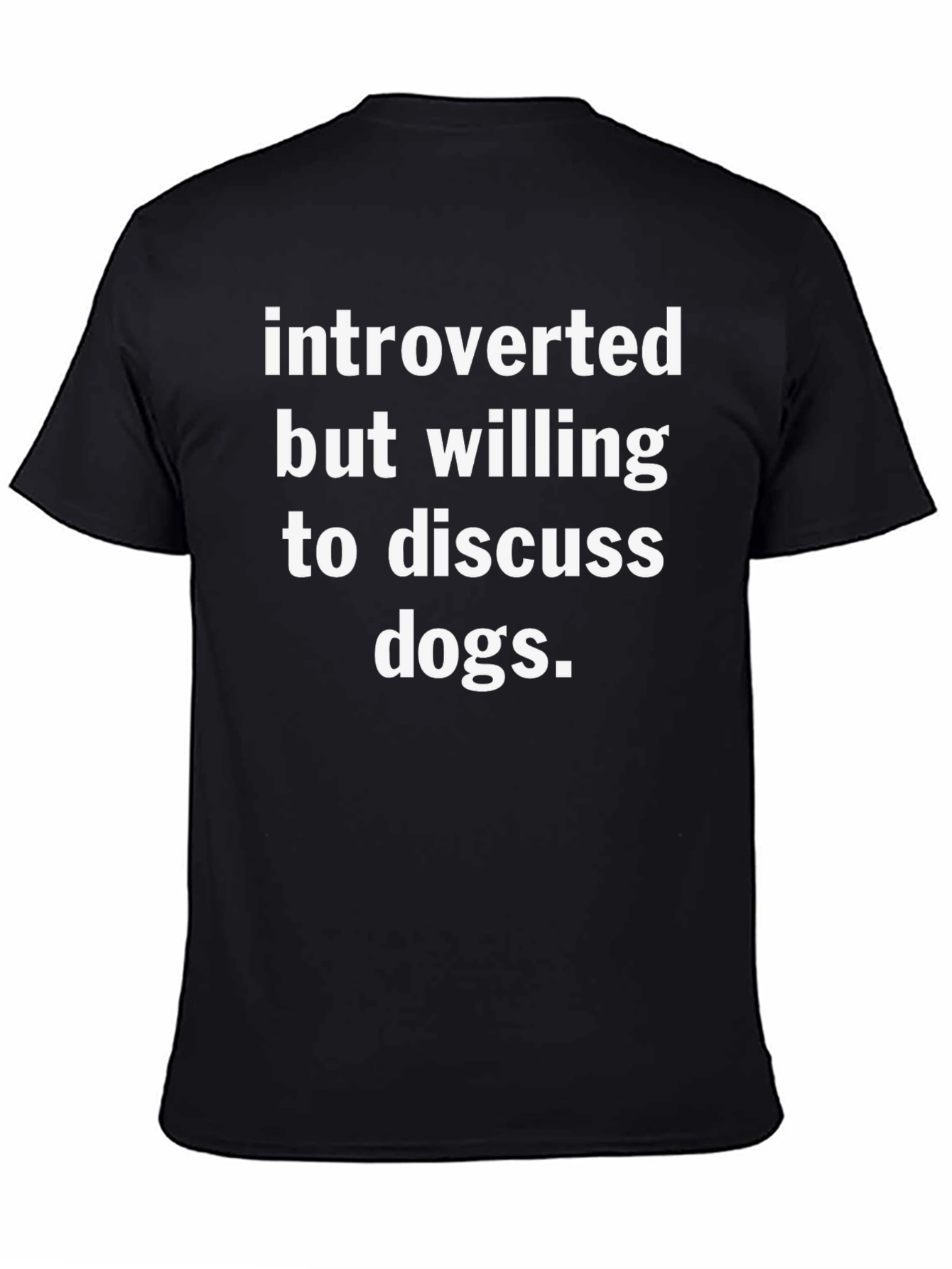 Introverted Dog Lover Black T-Shirt