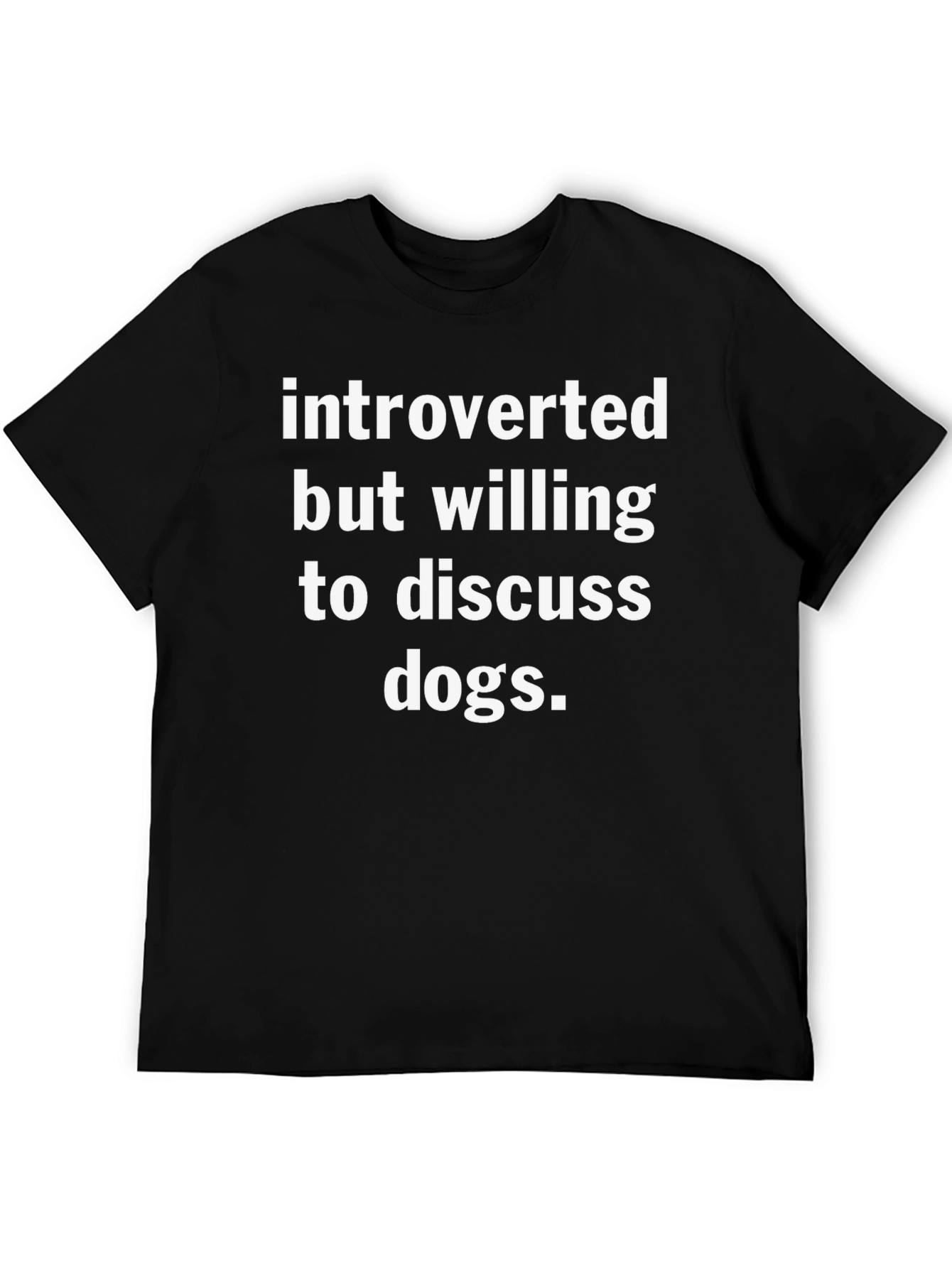 Introverted Dog Lover Black T-Shirt