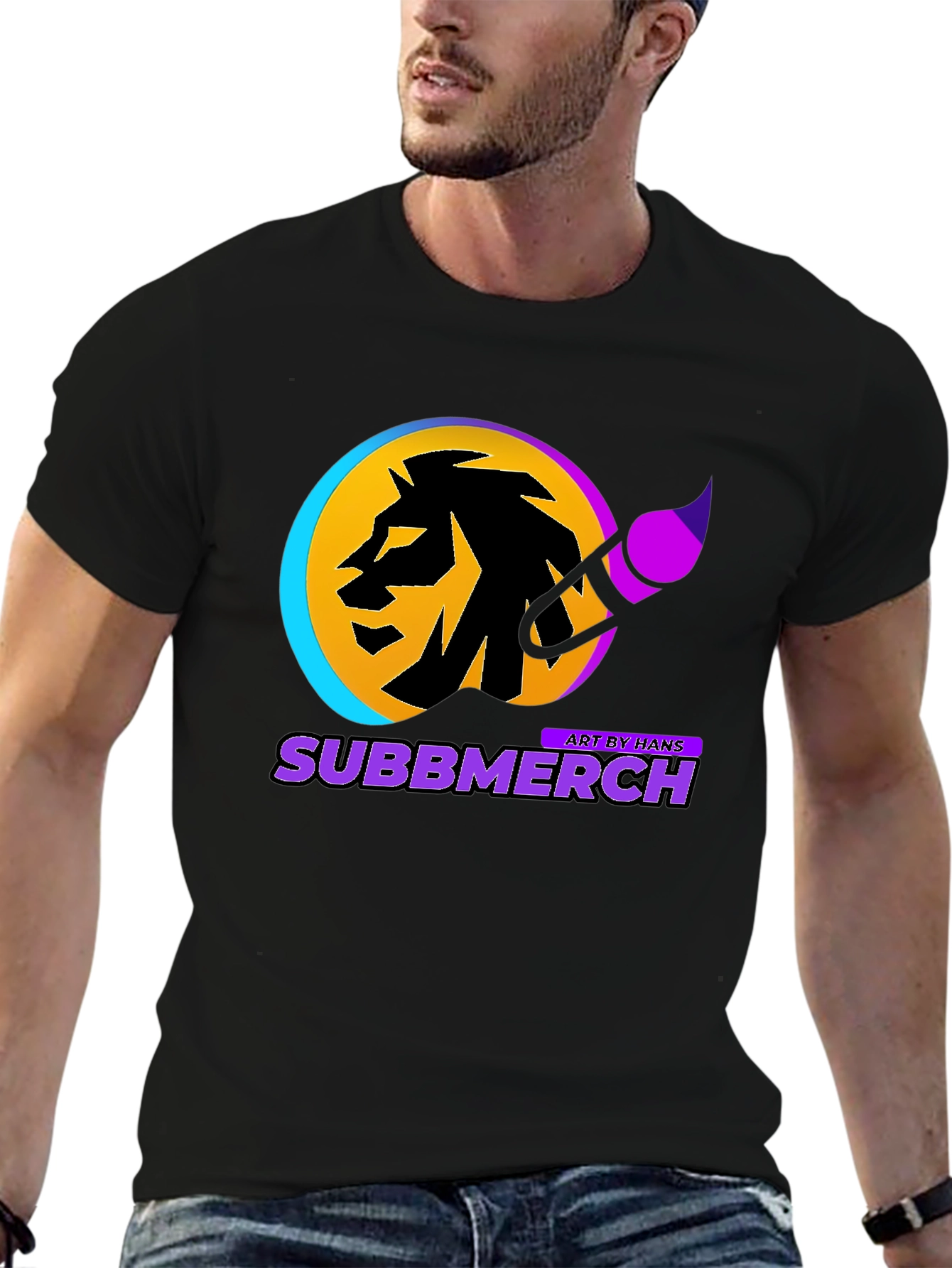 Subbmerch Artist Lion Graphic Tee
