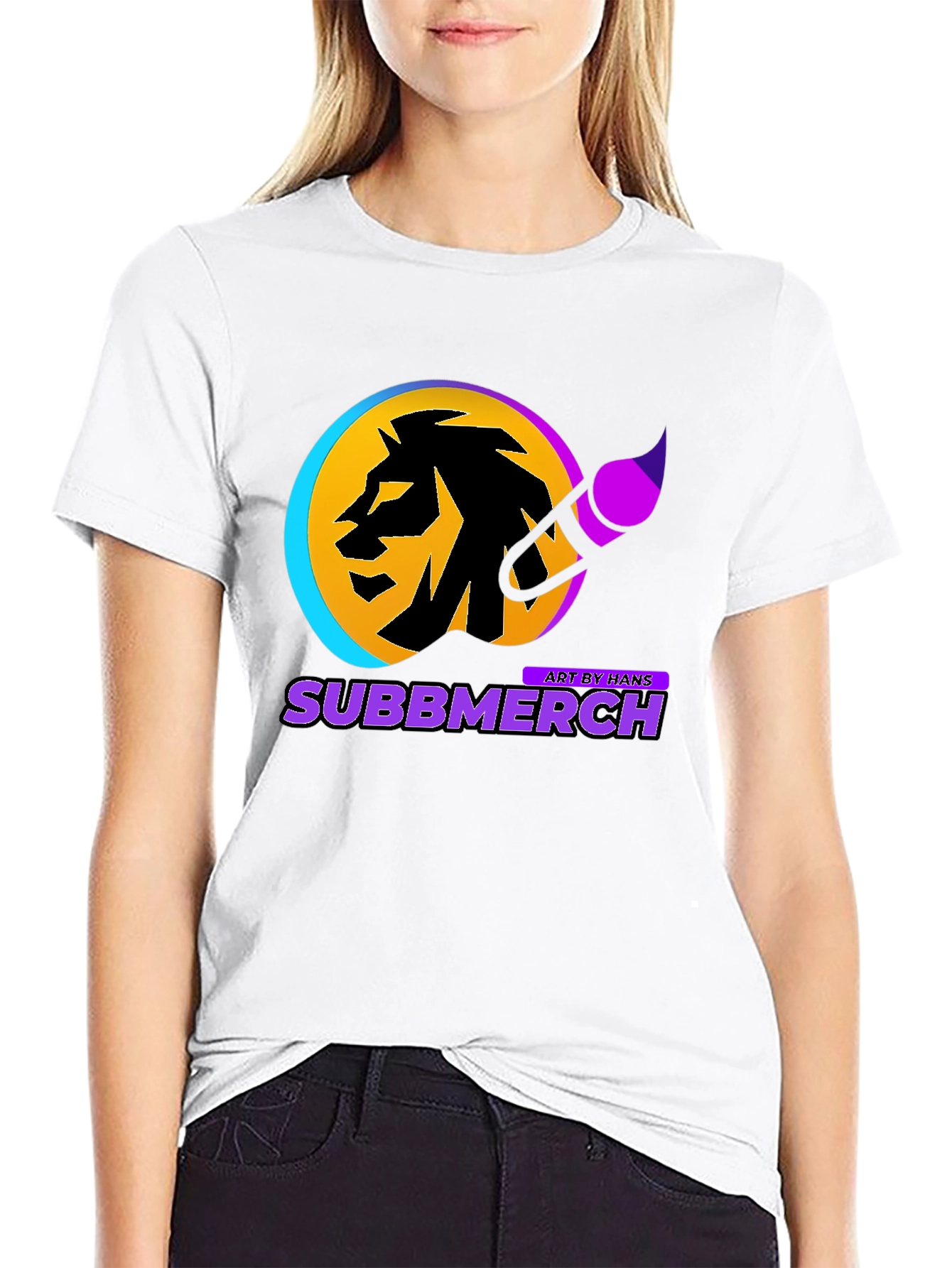 Subbmerch Artist Lion Graphic Tee