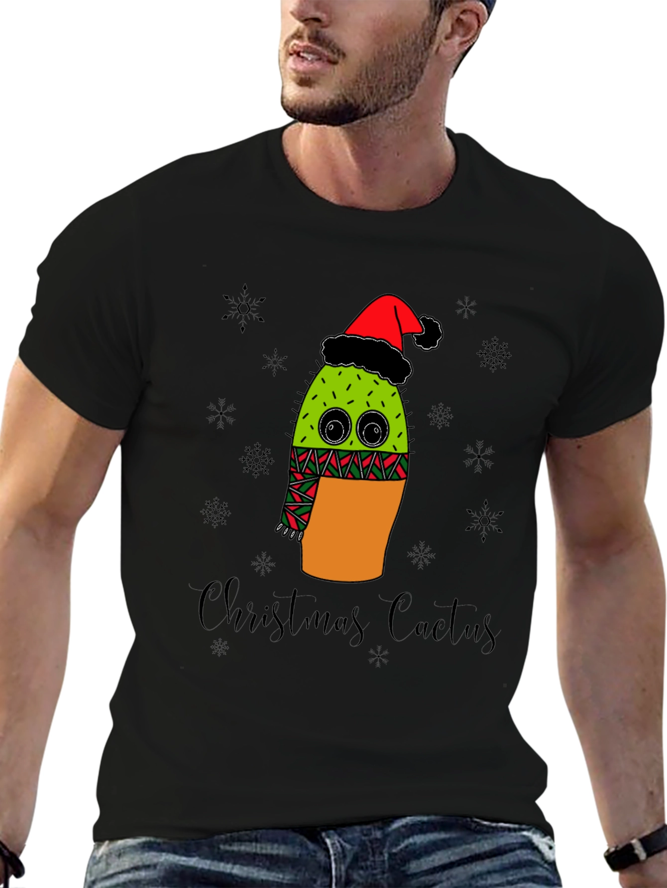 Christmas Cactus T-Shirt - Holiday Graphic Tee
