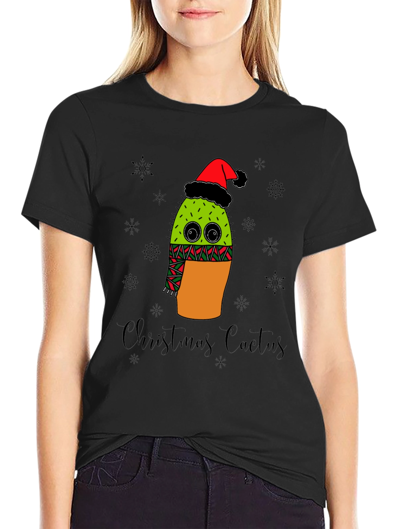 Christmas Cactus T-Shirt - Holiday Graphic Tee