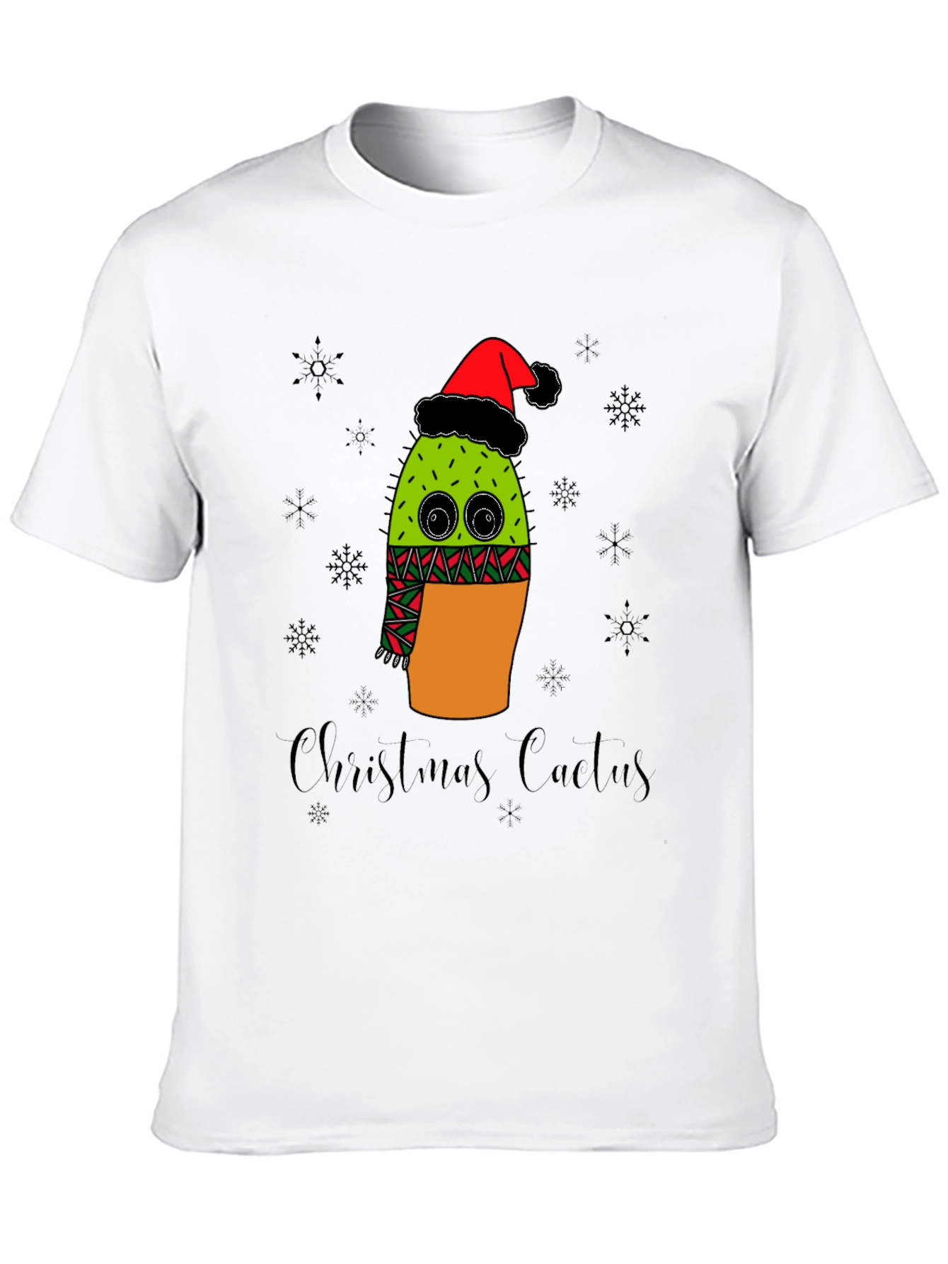Christmas Cactus T-Shirt - Holiday Graphic Tee