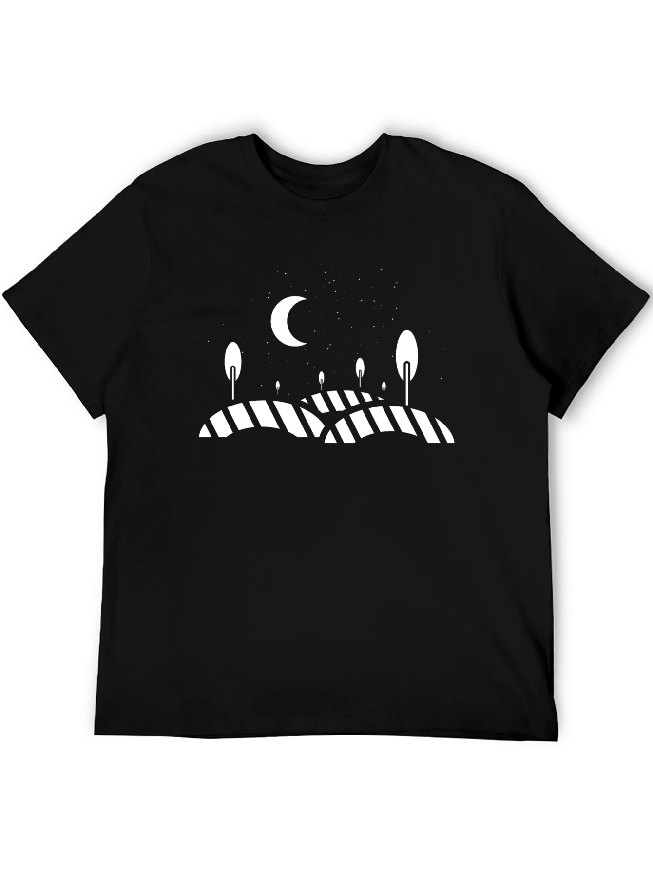 Abstract Landscape Black T-Shirt